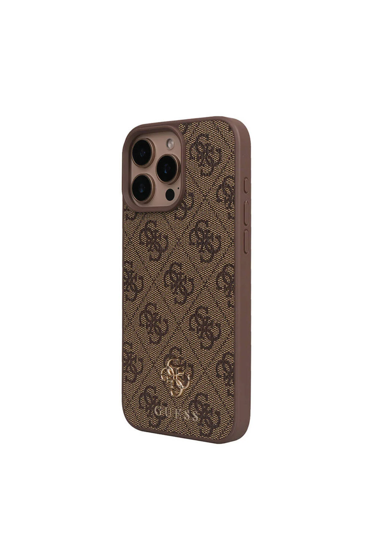 کاور و قاب IPHONE 16 PRO MAX COMPATIBLE CASE MAGSAFE FEATURE GUESS LICEED SMALL 4G CLASSIC BROWN Guess
