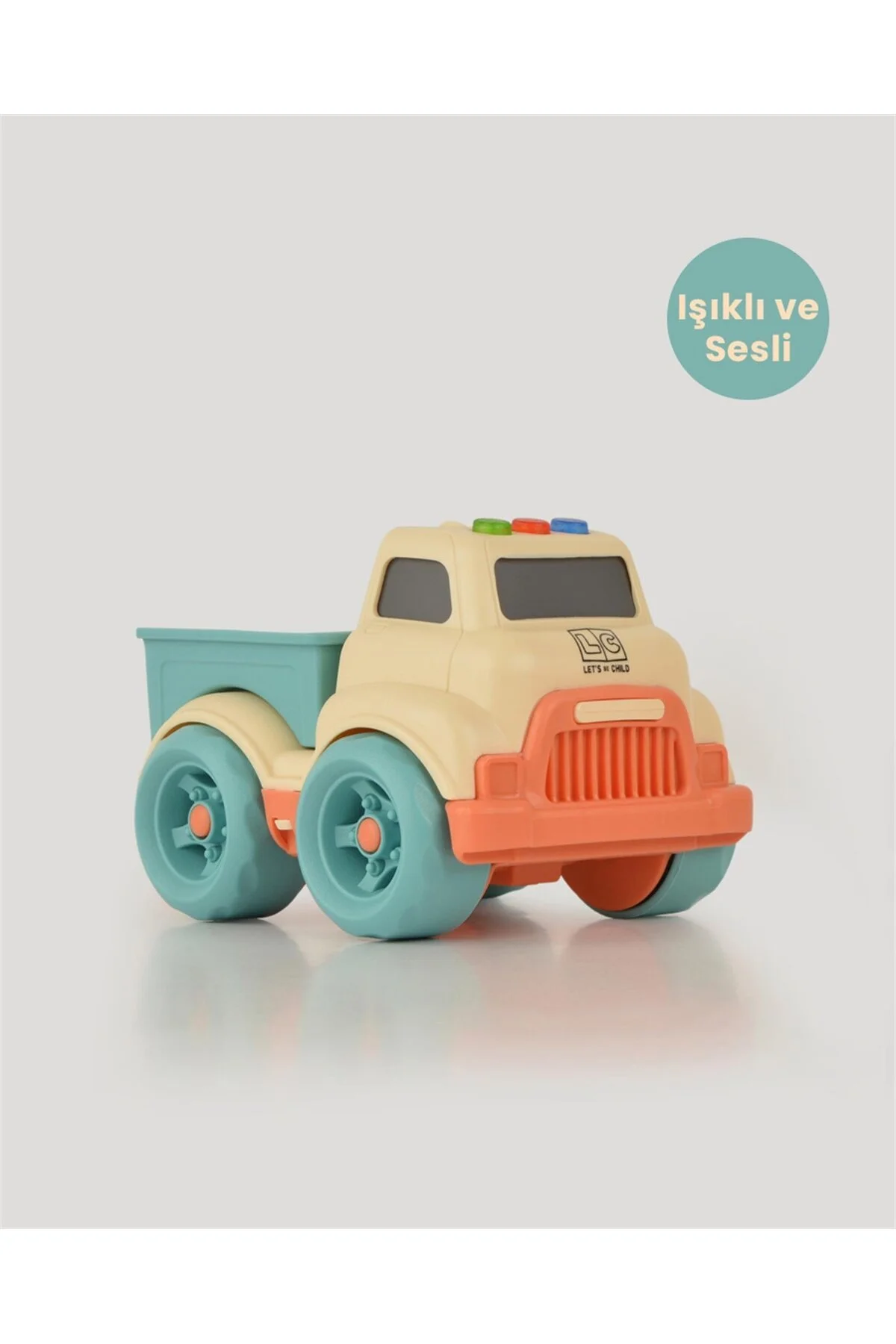 ماشین اسباب بازی مینی ضبط با صدا و نور 31016 بژ قاب فیروزه ای برای کودکان let's be child