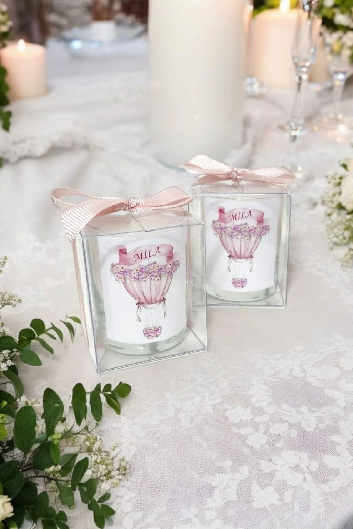 هدایا برای نوزاد صورتی پسرانه و دخترانه بچگانه BABY GIFT 10 فنجان شمع طرح دار Tiem Concept