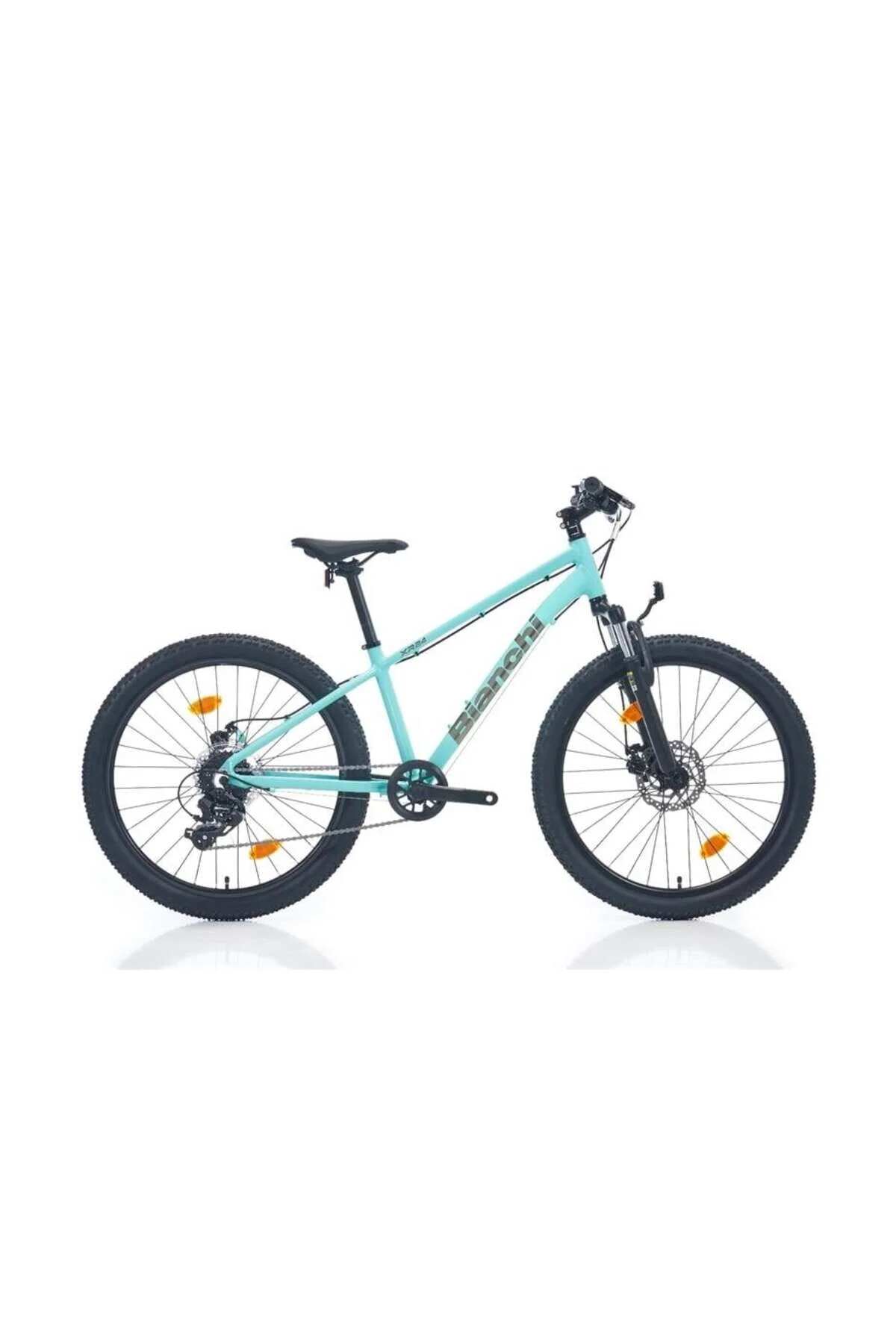 دوچرخه سبز مردانه کوهستانی XR24 330H MD 24 چرخ 8 دنده CK16 گرافیت نقره ای بوقلمون بیانکی Bianchi