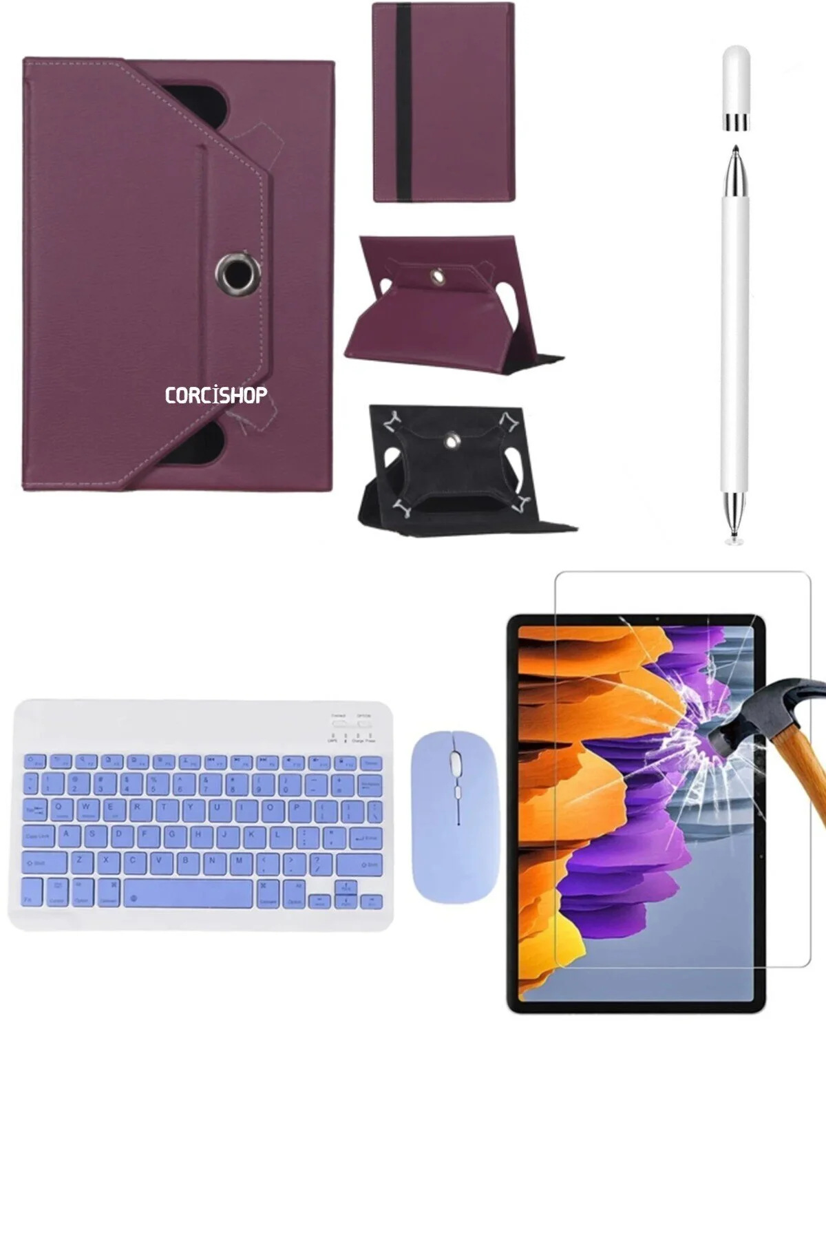 کاور تبلت محافظ صفحه‌نمایش قلم کیبورد شیائومی REDMI PAD 2 PRO 12.1 اینچی سازگار با 4 در 1 corcishop