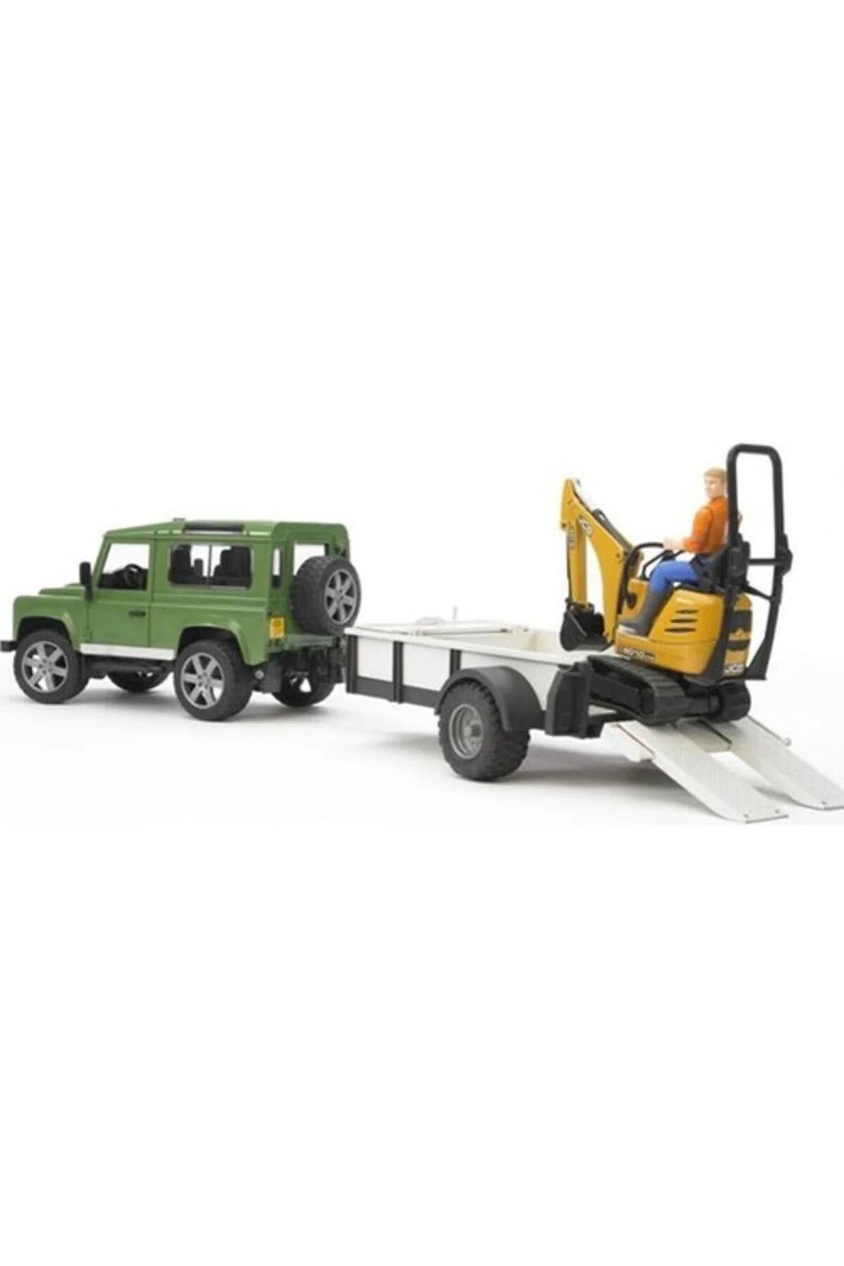ماشین اسباب بازی LAND ROVER VEHICLE و JCB MINI DISPLAY BR02593 Bruder