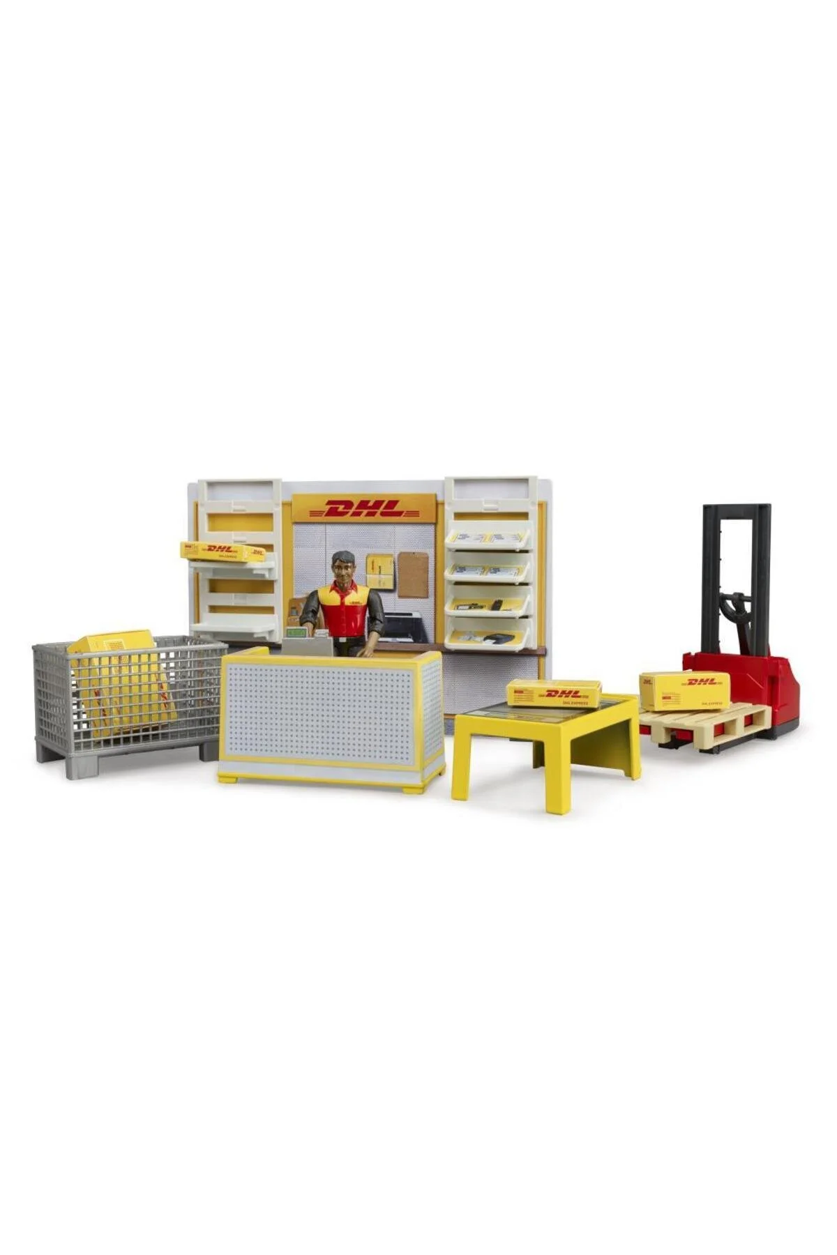 ماشین اسباب بازی TOY DHL CARGO CENTER TRANSPALET BR62251 Bruder