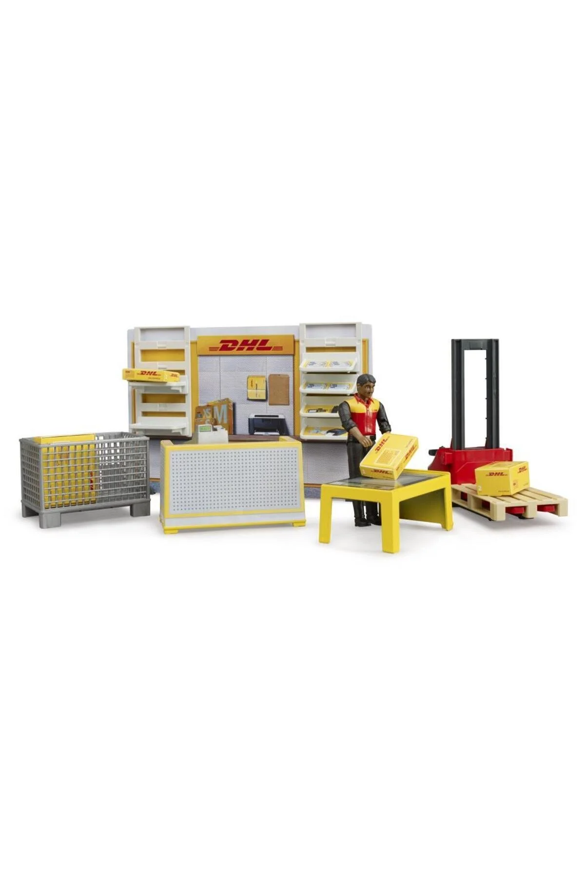 ماشین اسباب بازی TOY DHL CARGO CENTER TRANSPALET BR62251 Bruder