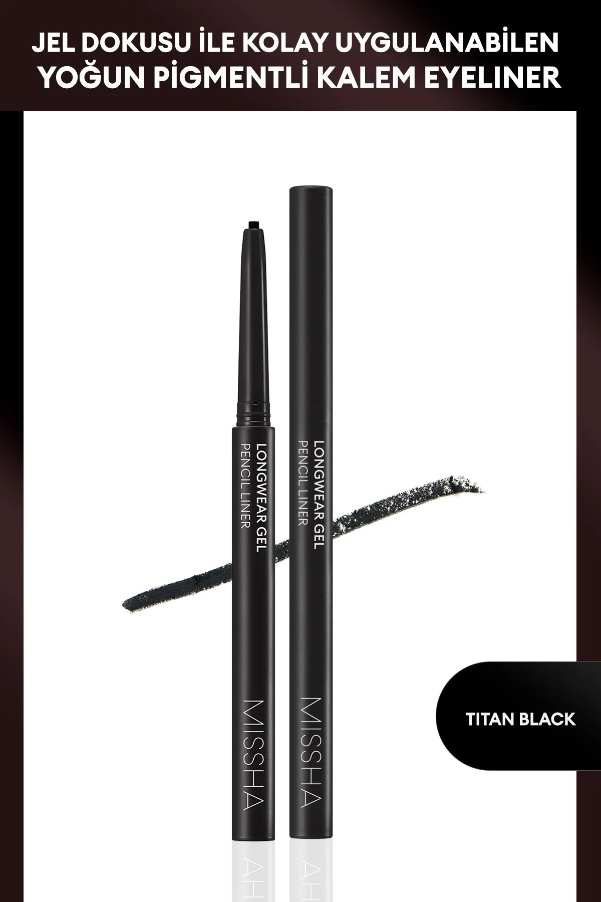 مداد چشم بافت ژل که خط خطی را ارائه می دهد LONGLOWER GEL LINER TITAN مشکی Missha