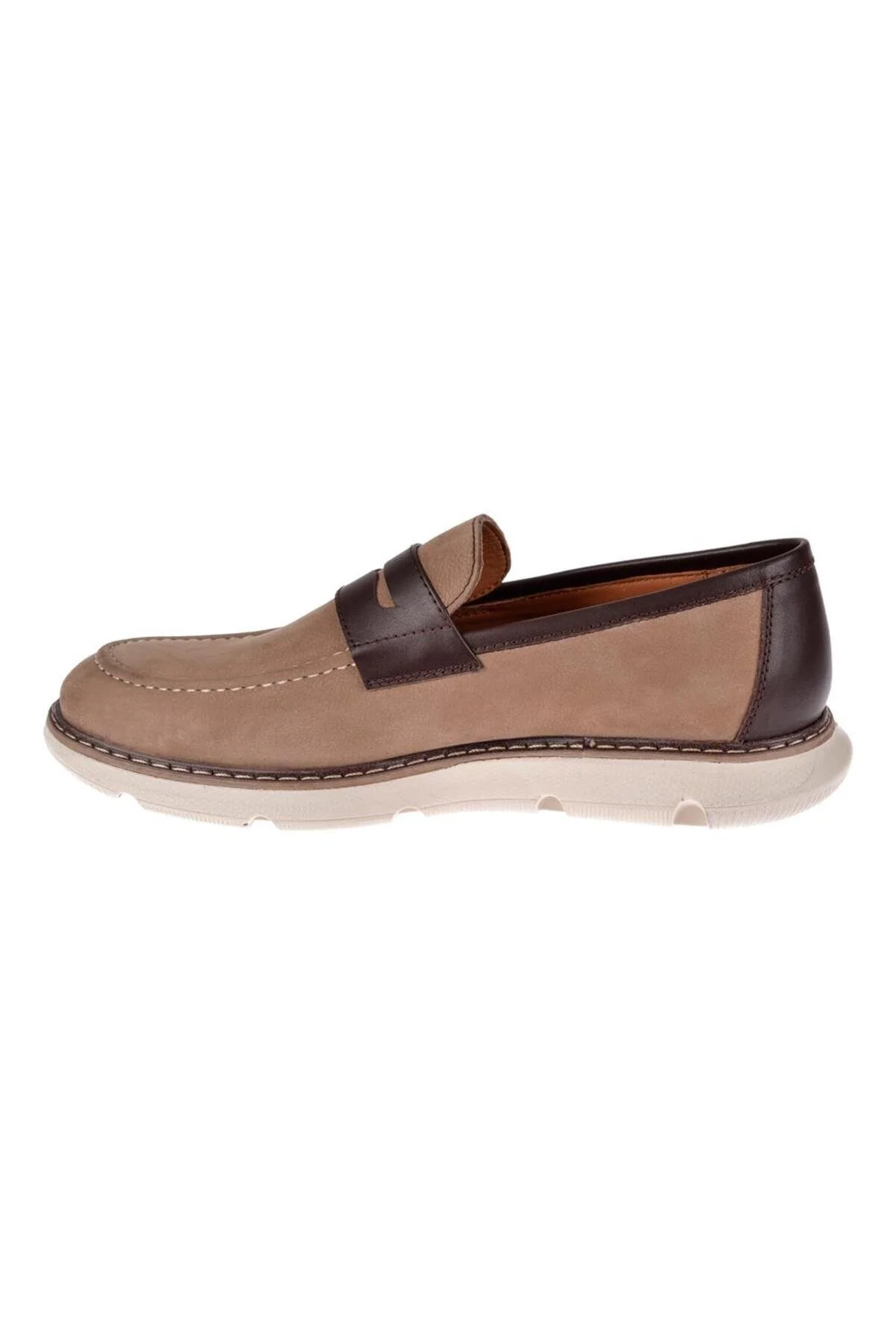 کفش کژوال روزانه نود مردانه چرمی واقعی AYK 023 SAND NUBUK پولمن pullman