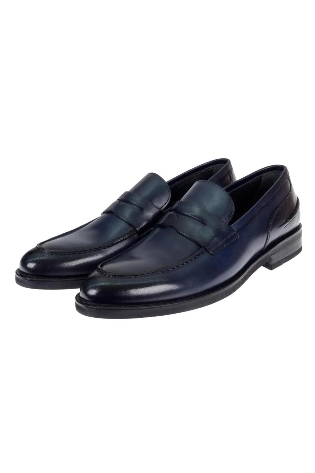 کفش کژوال روزانه آبی مردانه چرمی اصلی MACOSENE کلاسیک مردانه'S PLM 6590 NAVY BLUE پولمن pullman