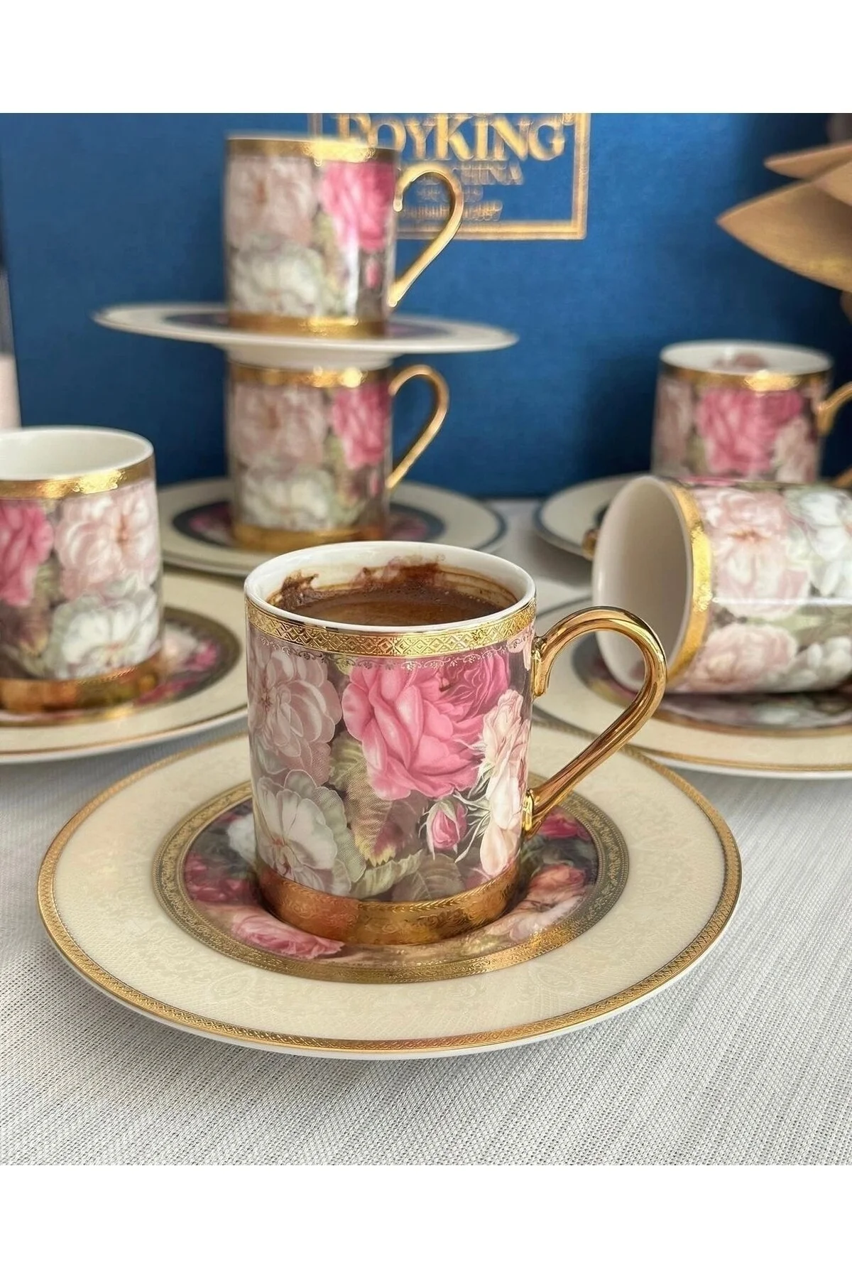 فنجان قهوه ESTERHOMEDECOR برای 6 نفر تنظیم شده است hediye