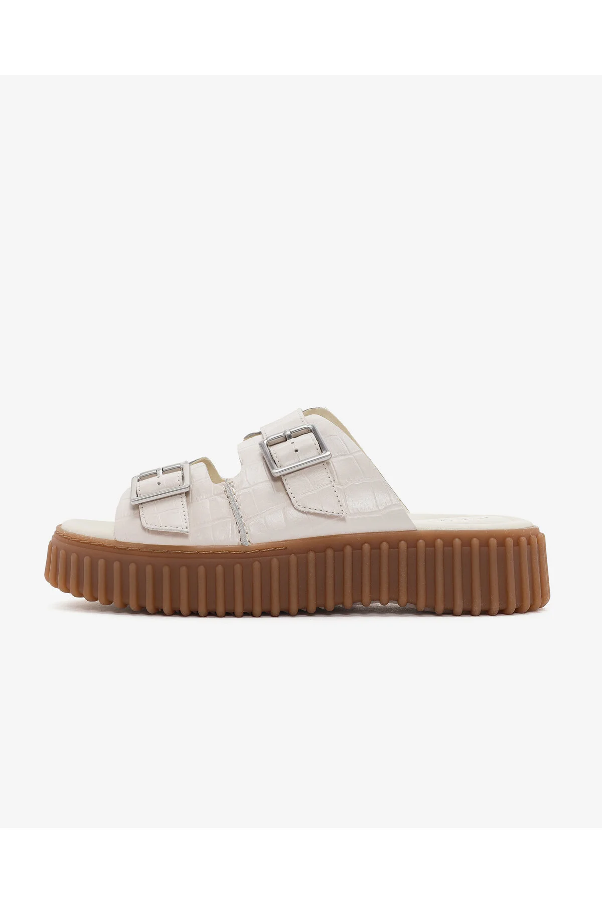 دمپایی زنانه اسلاید TORHILL WOMEN BEIGE 26176430 کلارکس CLARKS