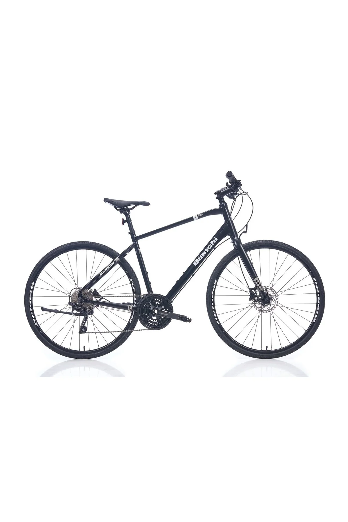 دوچرخه مشکی مردانه و زنانه CITY BIKE 30 دنده 53.5 سانتی متر بیانکی Bianchi