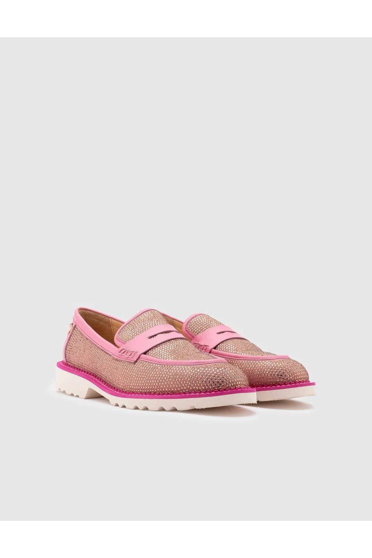 کفش زنانه EKALA GENERAL SUET LEATHER STONE WOMEN LOAFER صورتی ایلوی İlvi