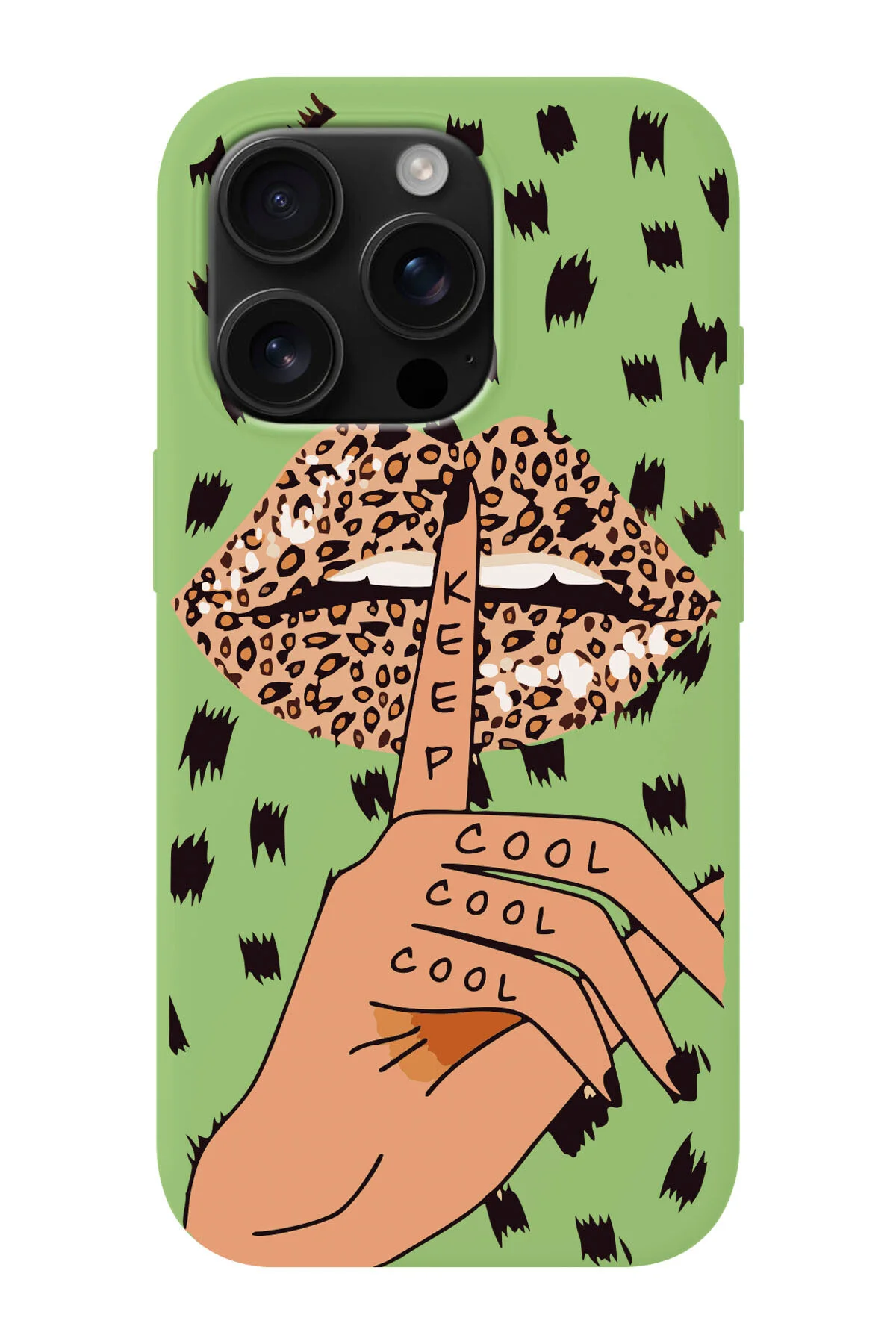 کاور و قاب گوشی سیلیکونی جیر طرح دار خنک نگه دارید سازگار با IPHONE 16 PRO MAX shoptocase
