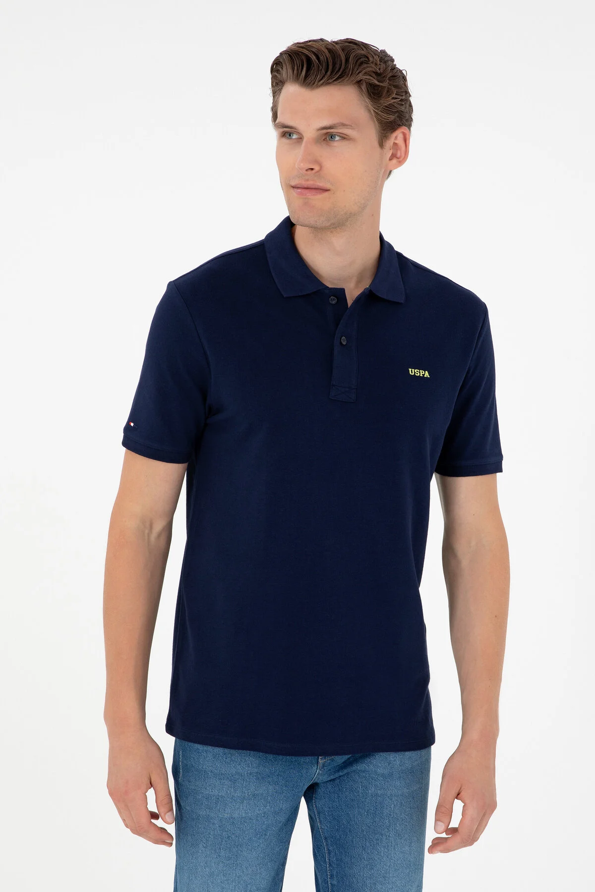 تی شرت یقه پولو آبی مردانه نر دریایی یو اس U.S. Polo Assn.