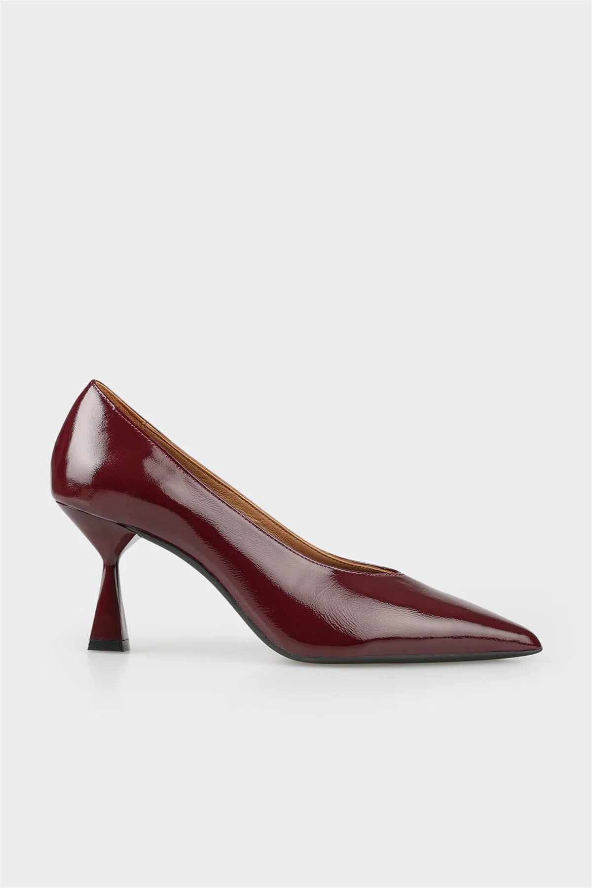 استیلتو استایلتو زنانه چرم شرابی اورجینال الی Elle