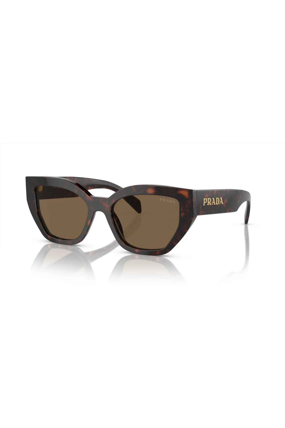 عینک آفتابی پرادا مدل A09S 16N5Y1 با فریم قهوه‌ای و طراحی ساده Prada