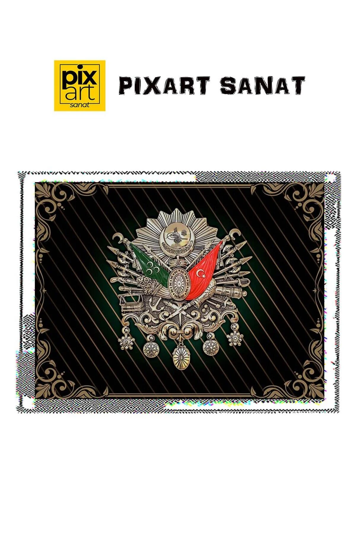 پازل سه بعدی طغرا عثمانی 45X60 PIXART ART DIAMOND PAINTING pixartsanat