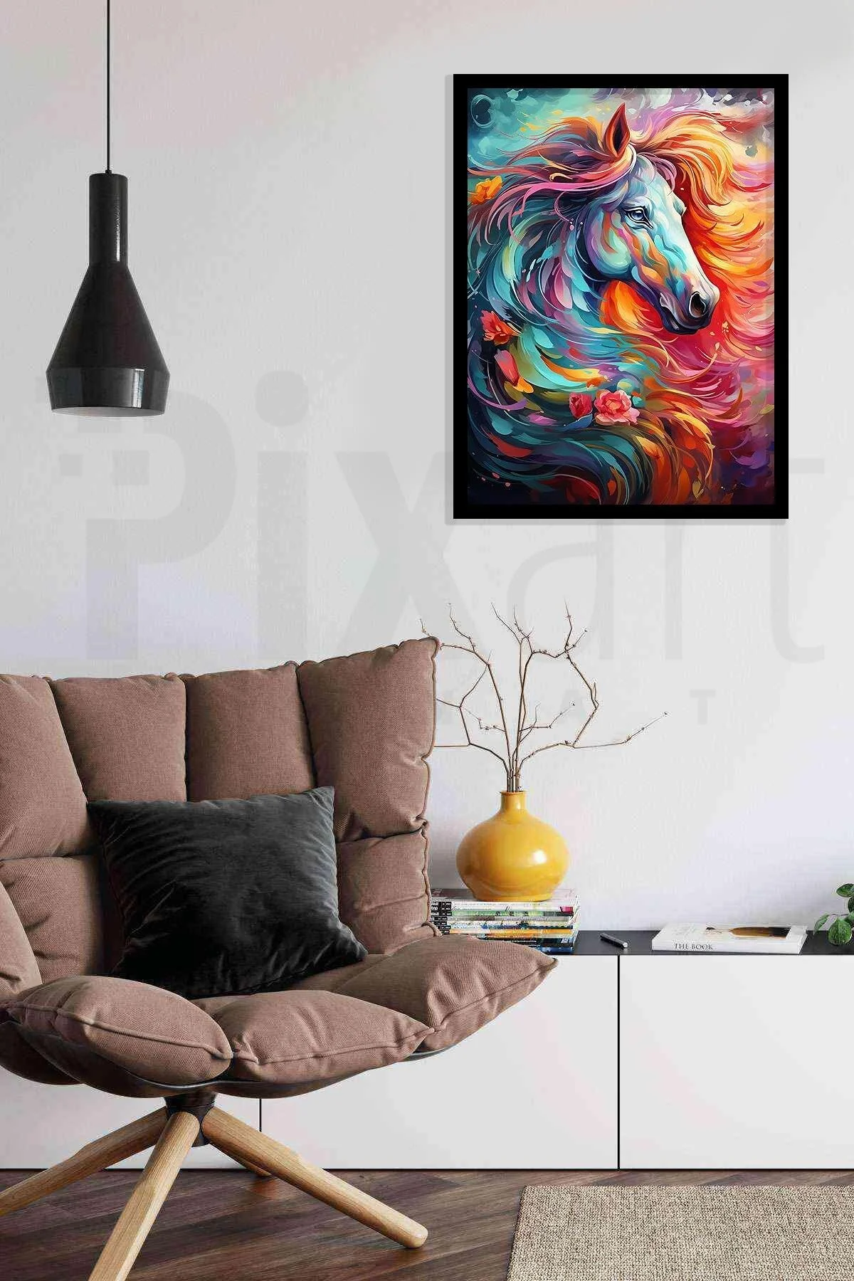 پازل سه بعدی نقاشی رنگ روغن اسب 40X50 PIXART ART DIAMOND MOSAIC PAINTING ترکیه pixartsanat