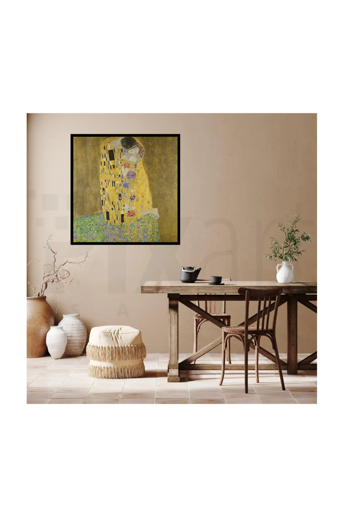 پازل سه بعدی GUSTAV KLIMT THE KISS PIXART ART DIAMOND PAINTING 48 51 pixartsanat