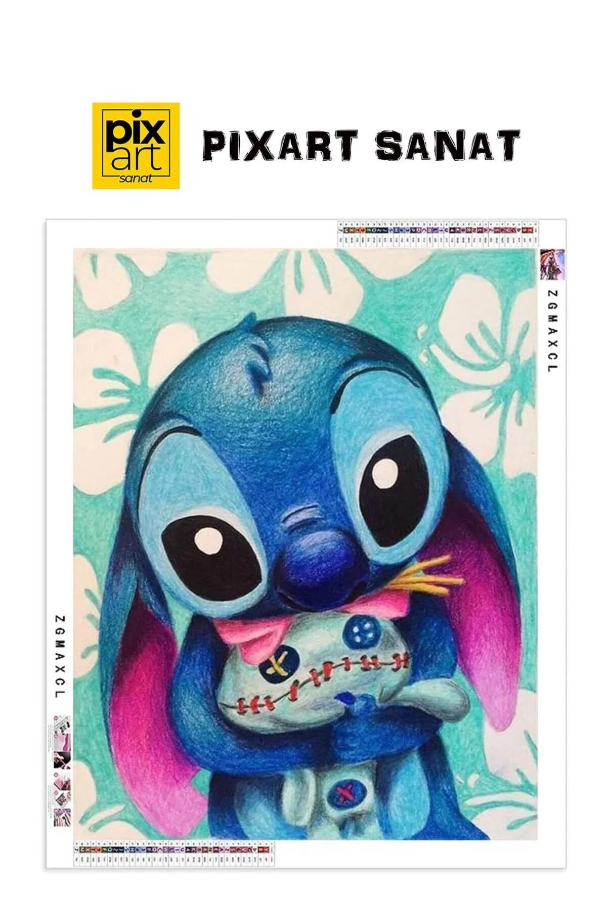 پازل سه بعدی STITCH AND HIS TOY 40X50 PIXART ART DIAMOND PAINTING Genel Markalar