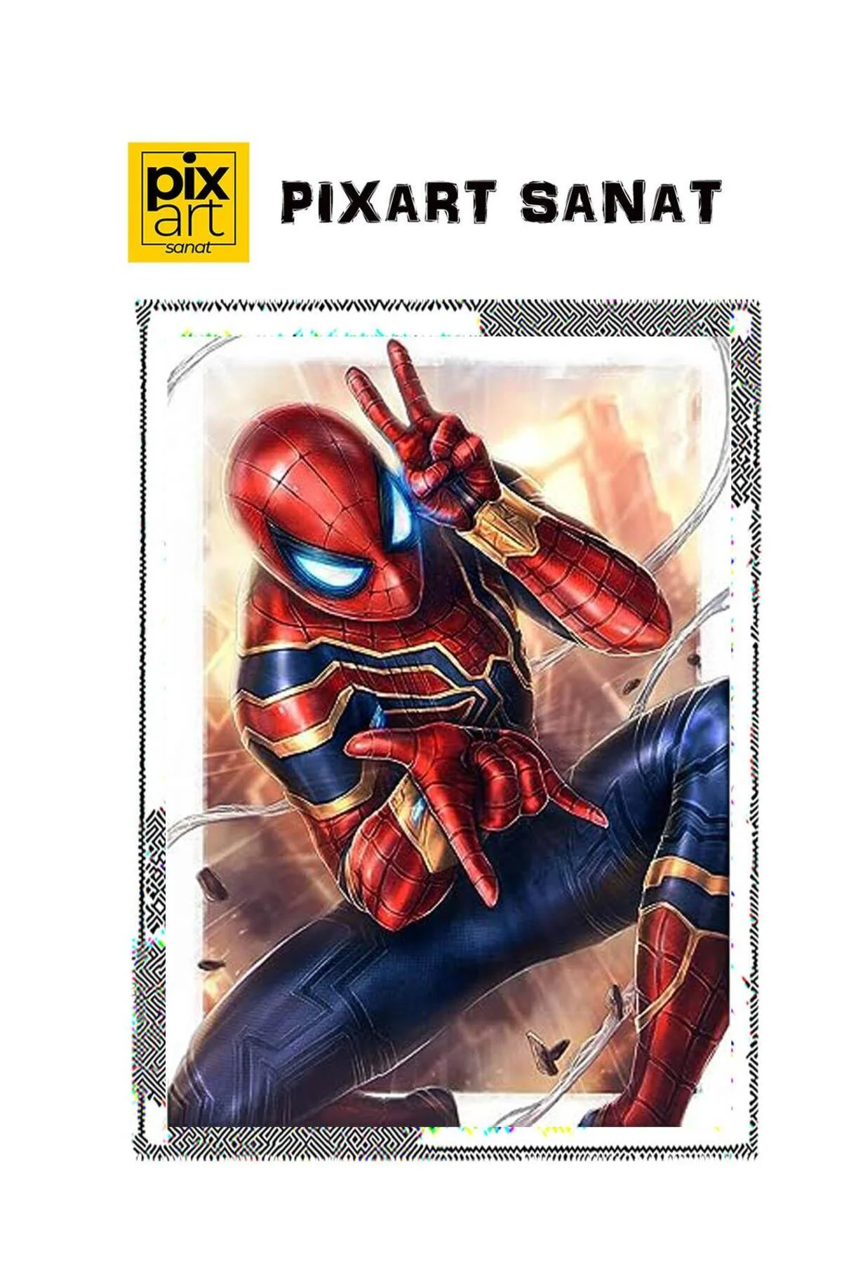 پازل سه بعدی SPIDERMAN 30 40 PIXART ART DIAMOND PAINTING TURKEY Genel Markalar