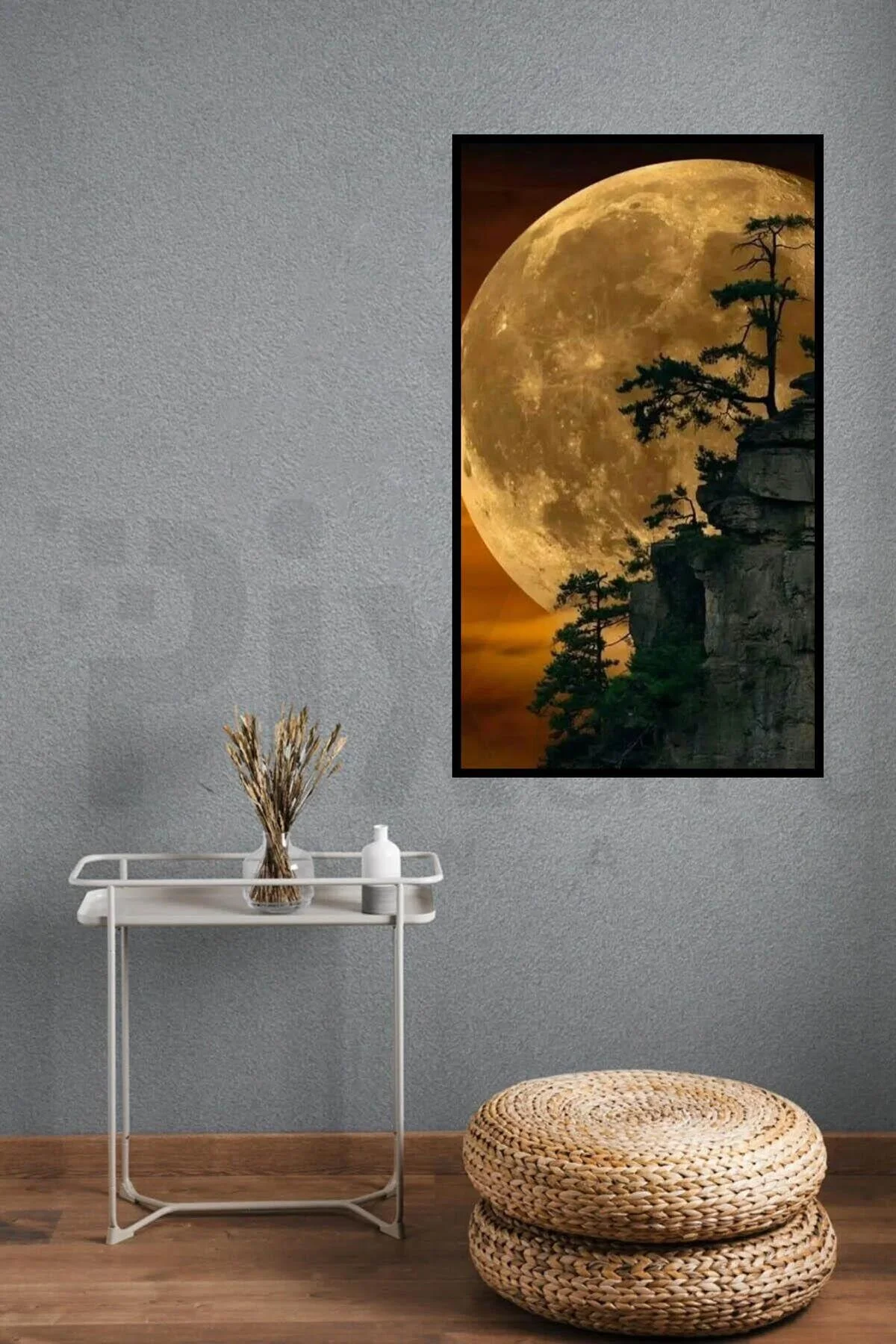 پازل سه بعدی ماه کامل قرمز 35X58 PIXART ART DIAMOND PAINTING Genel Markalar