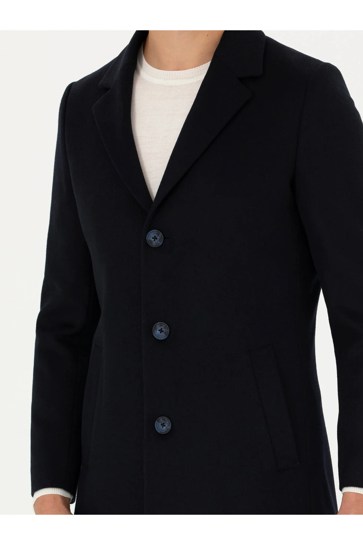 پالتو WOOL BLUE MIXED EX.SLIM FIT COAT 50274045 VR033 کاشارل Cacharel