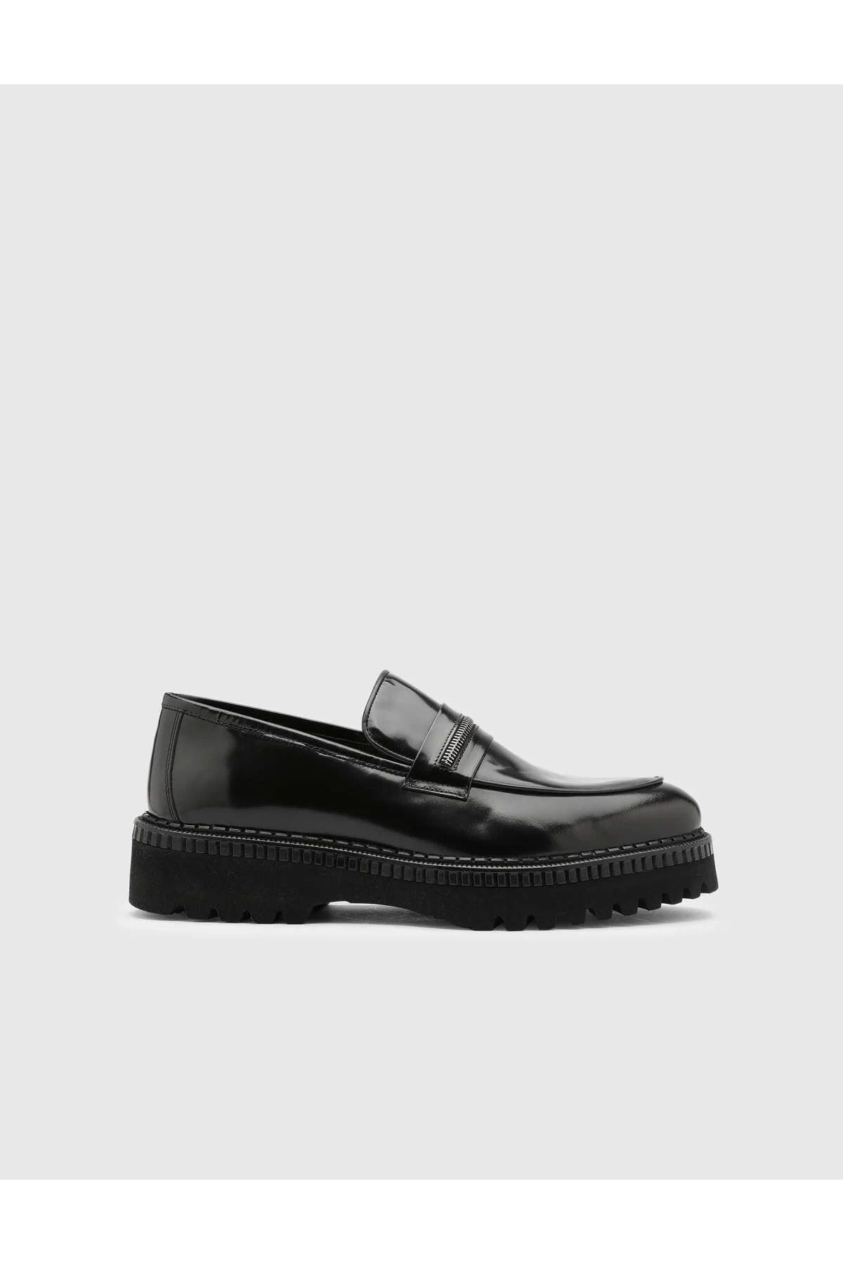 کفش مردانه LOAFER BLACK LEATHER TIMON OLLINE ایلوی İlvi