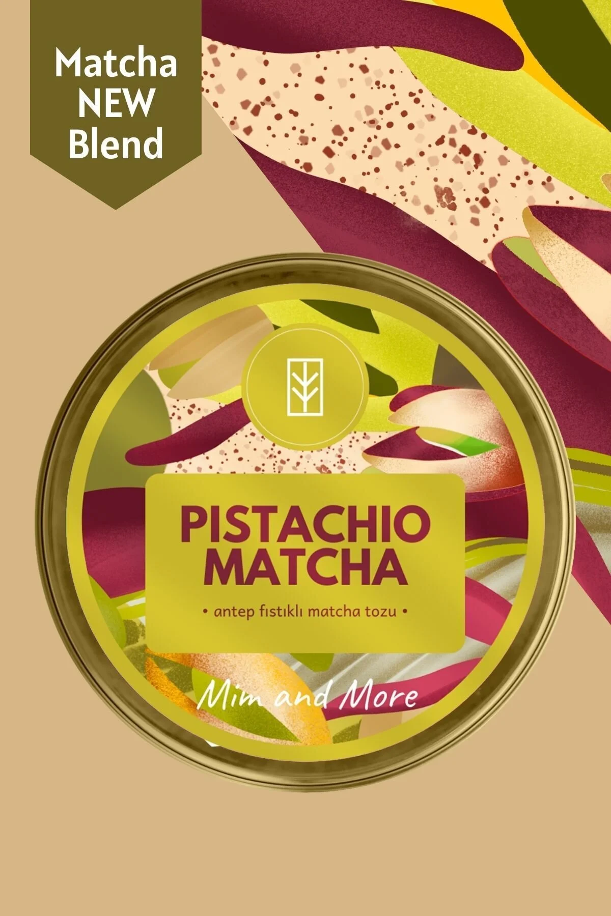 سایر دمنوش های گیاهی PISTACHIO MATCHA طعم دار پسته 25 گرم Mim and More