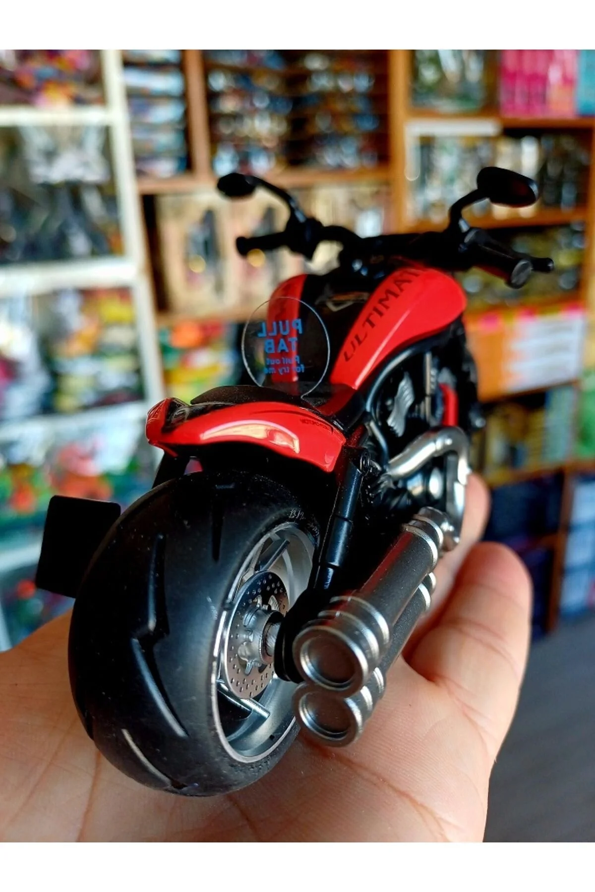 مدل خودرو موتور سیکلت RIDE RED METAL PLST MODEL COLLECTION VOICE TOY MOTORCYCLE OYUNCAKSAHİLİ