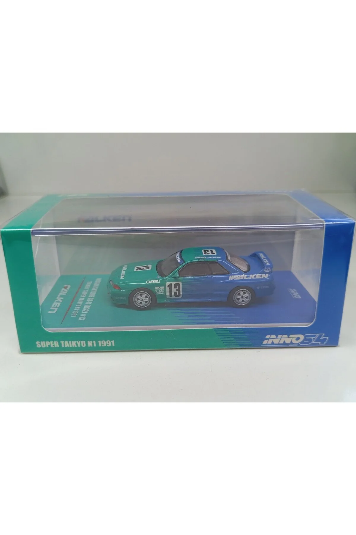 مدل خودرو DIANOMI INNO 64 SUPER TAIKYU N1 1991 NISSAN SKYLINE GT R 32 PEOPLE 8 سانتی متر طول Inno