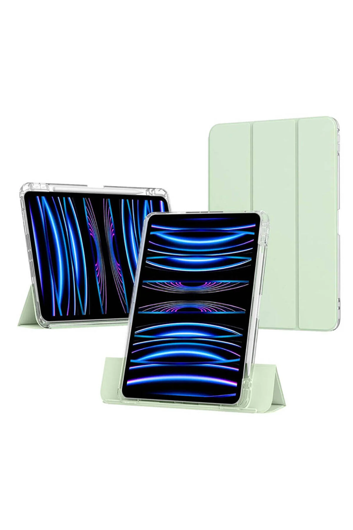 کاور تبلت قاب محافظ کشویی IPAD AIR 13 با محفظه قلم مغناطیسی کیسه هوا و پایه halkhouse