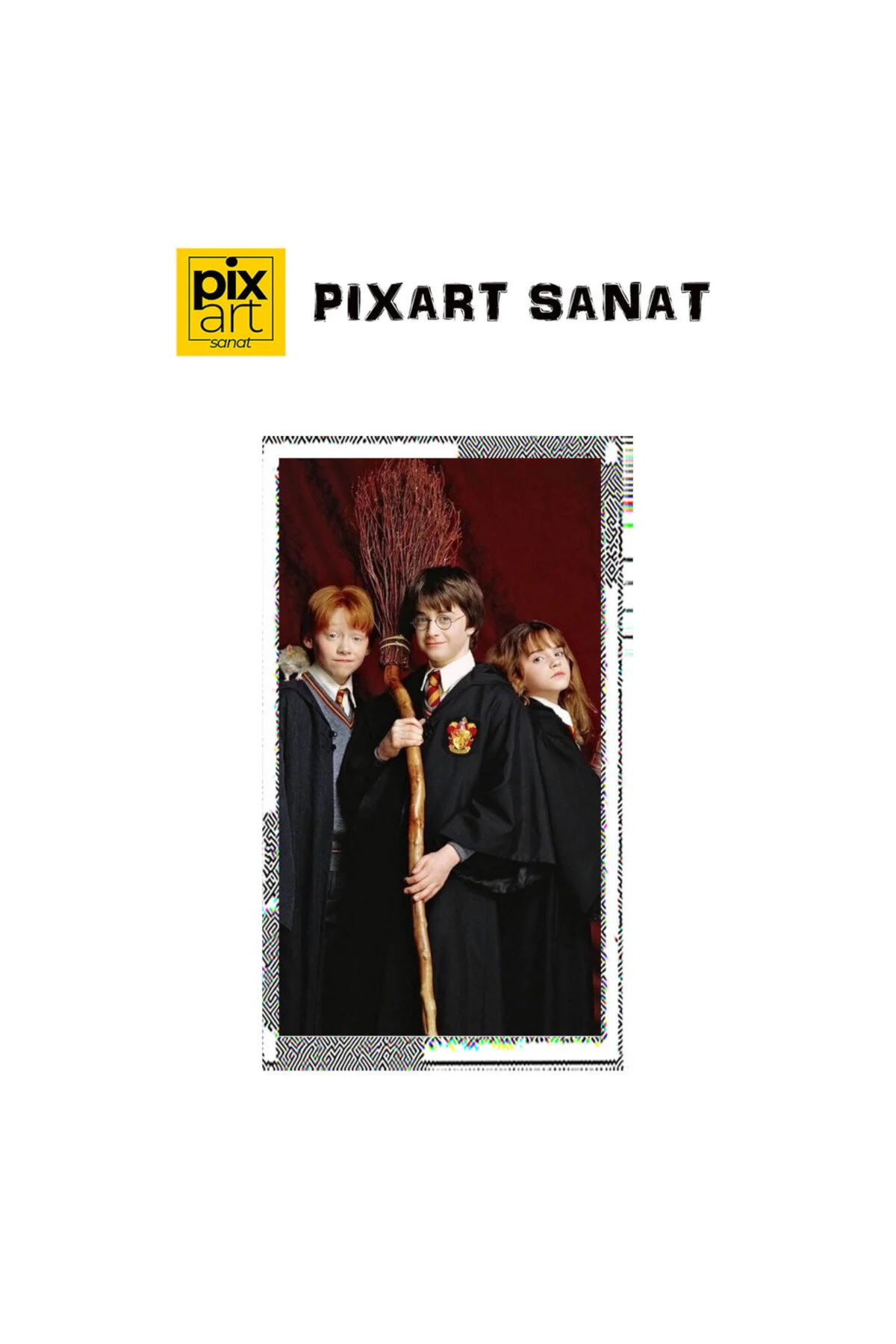 پازل سه بعدی هری پاتر و دوستانش PIXART ART DIAMOND 40 60 pixartsanat