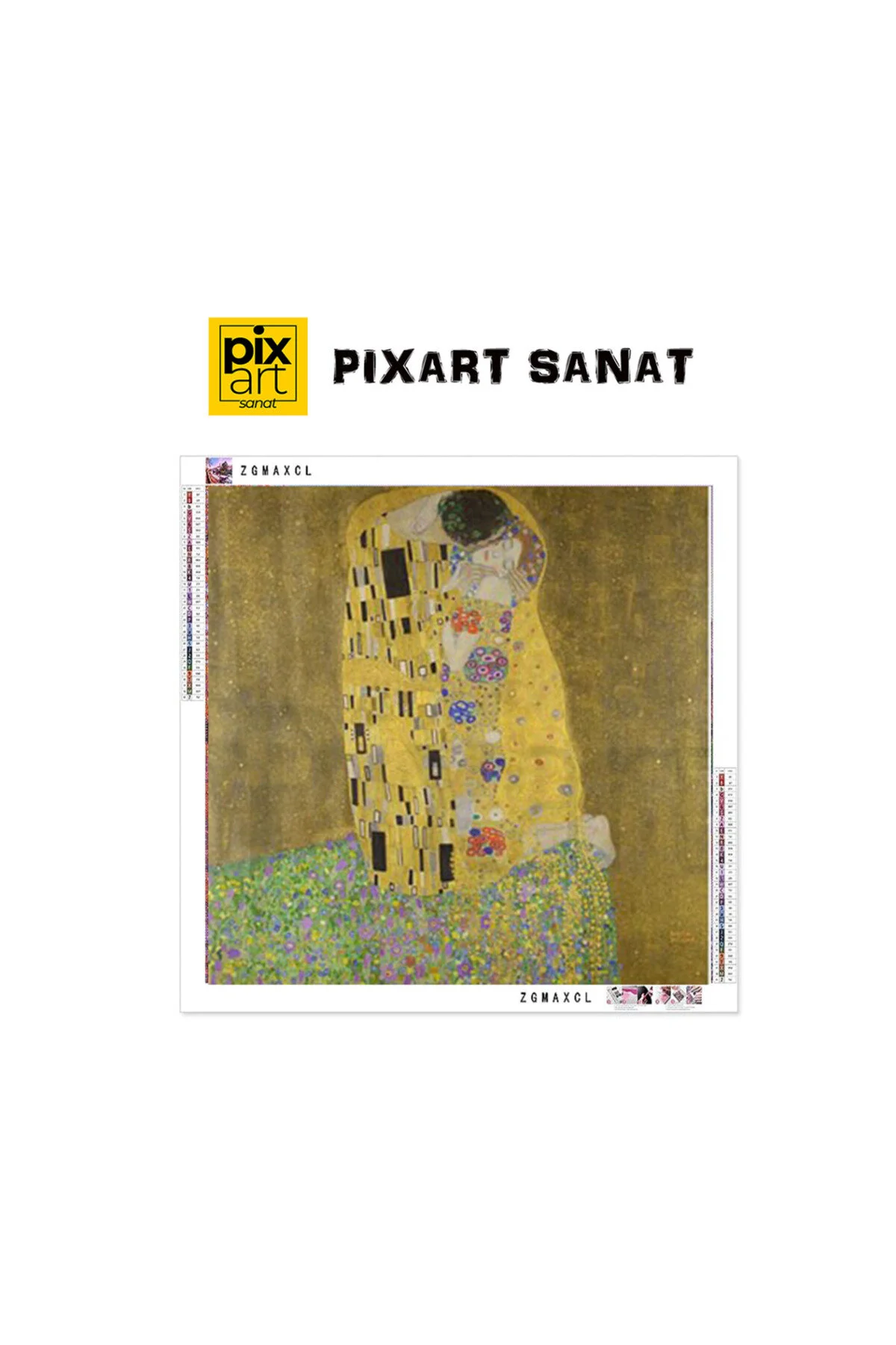 پازل سه بعدی GUSTAV KLIMT THE KISS PIXART ART DIAMOND PAINTING 48 51 pixartsanat