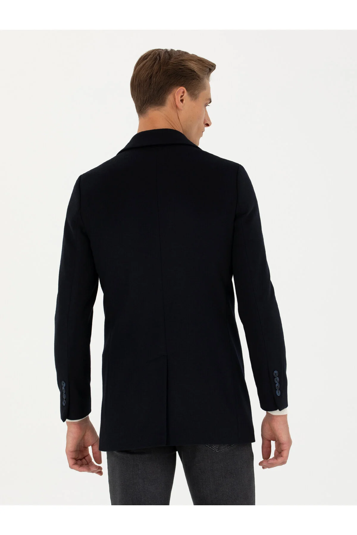 پالتو WOOL BLUE MIXED EX.SLIM FIT COAT 50274045 VR033 کاشارل Cacharel