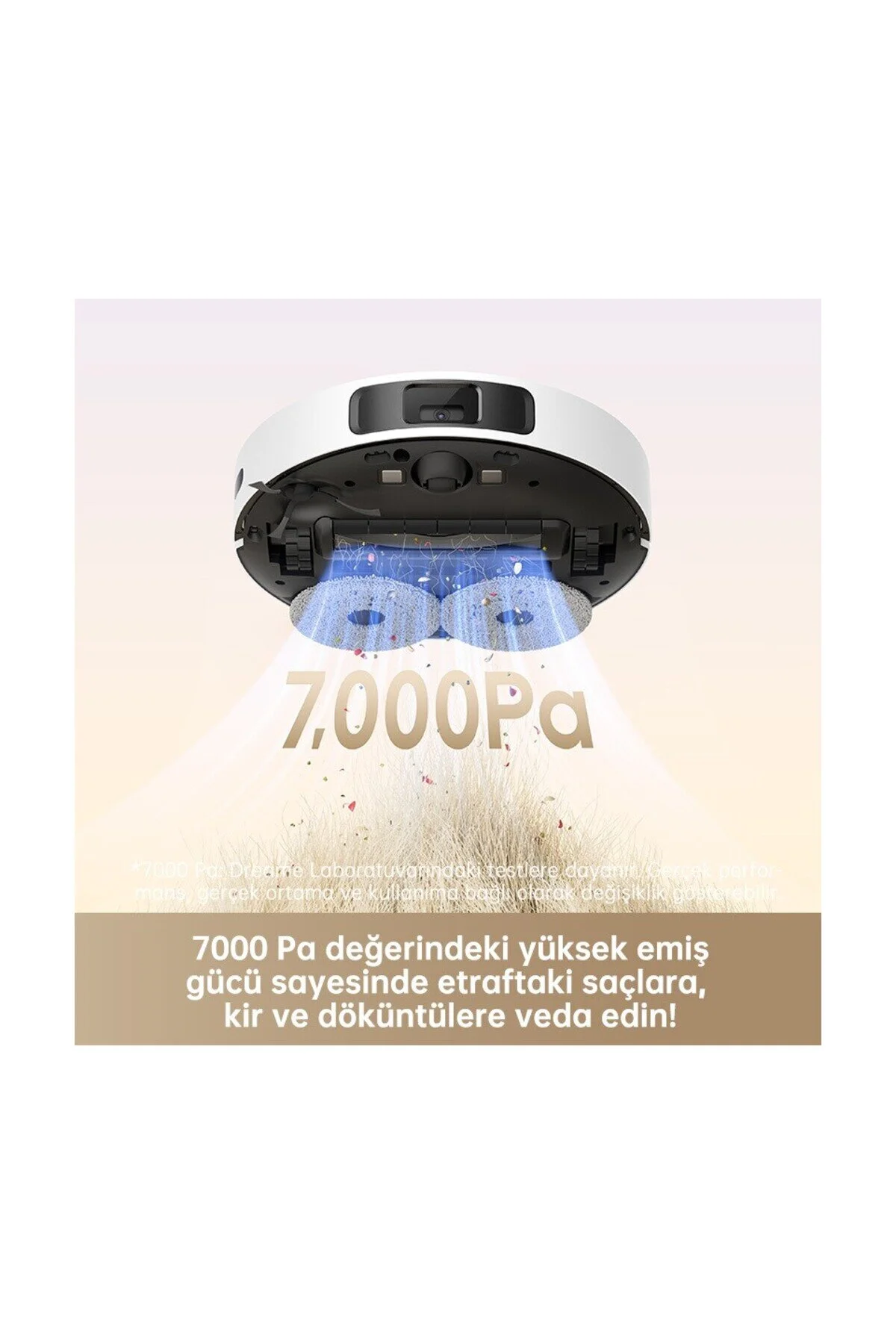 جاروبرقی رباتیک سفید PRO GE 2 7000 PA قدرتمندترین جارو بوت پوتین Dreame