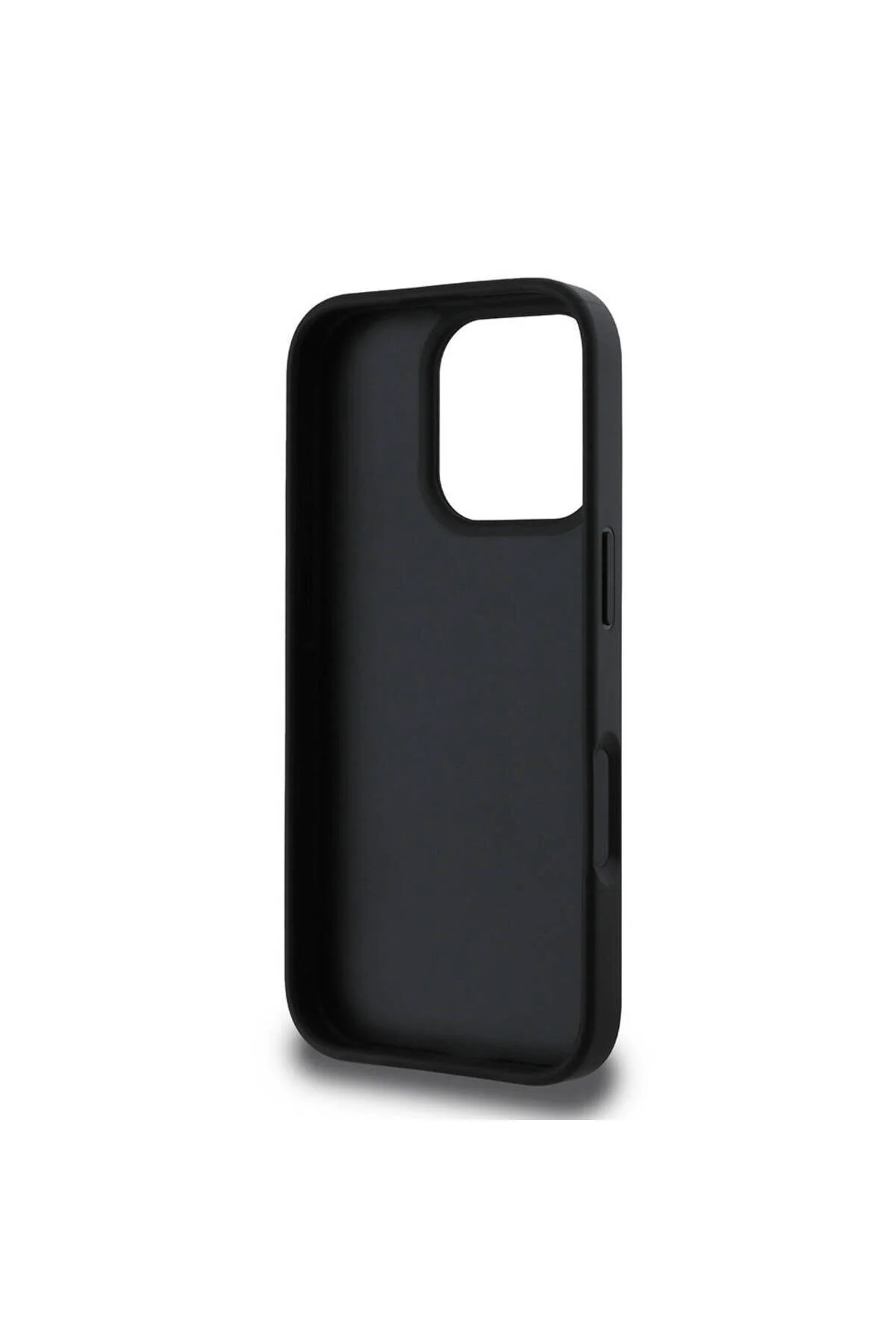 کاور و قاب IPHONE 16 PRO MAX CASE GUESS LICENSED PU LEATHER 4G PATTERN METAL LARGE لوگوی متنی مشکی Guess