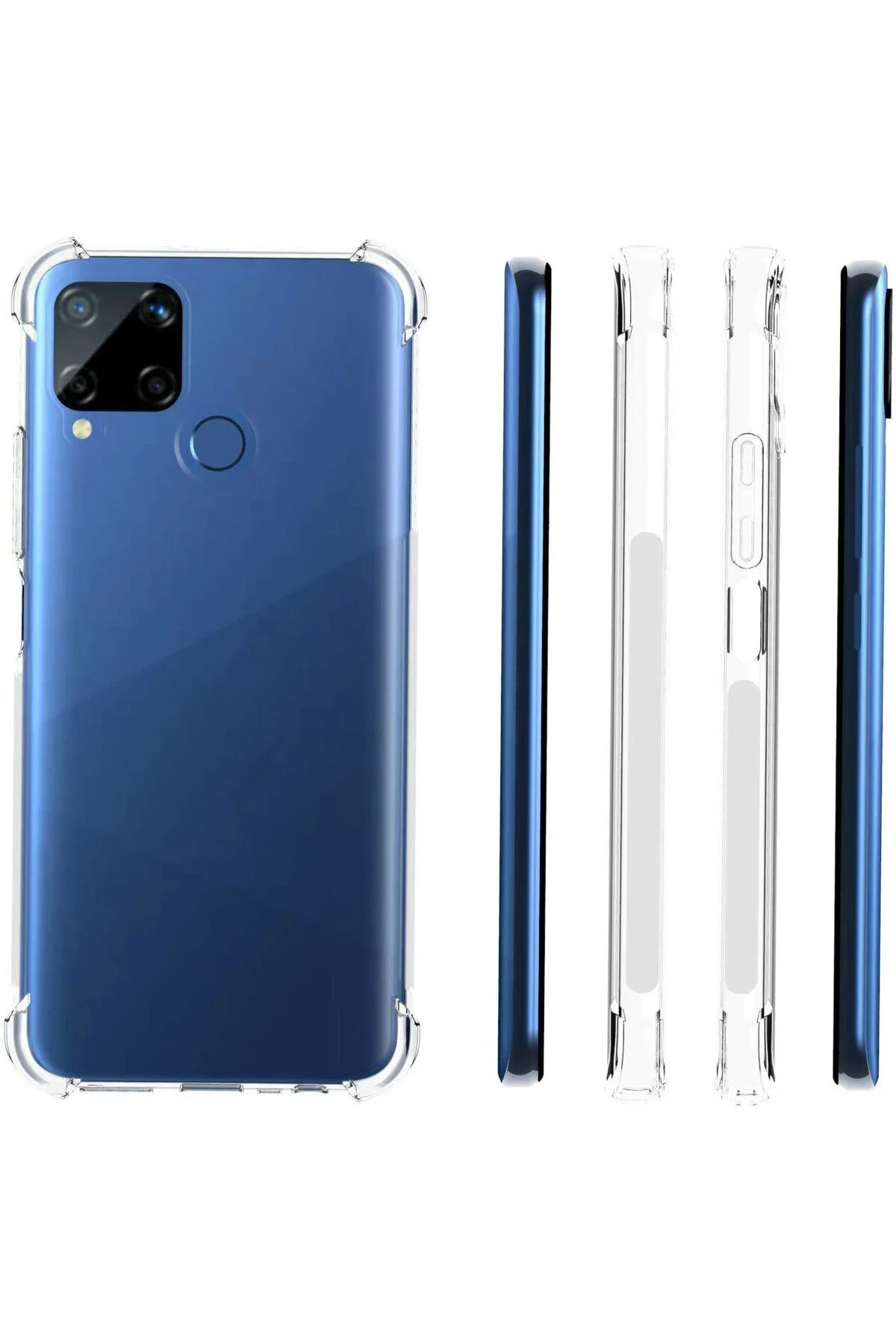 کاور و قاب کیسه هوا REALME C21Y محافظ گوشه ضد شوک سیلیکون شفاف Fibaks