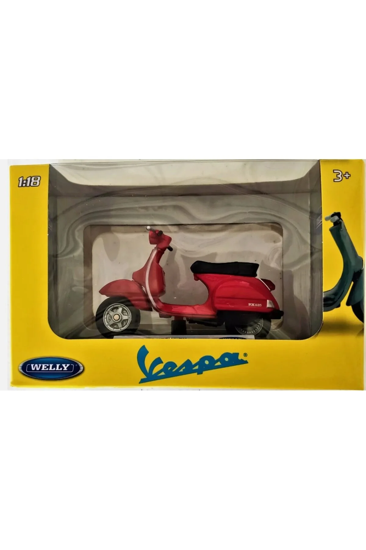 ماشین اسباب بازی موتور سیکلت 1:18 2016 VESPA PX RED Online