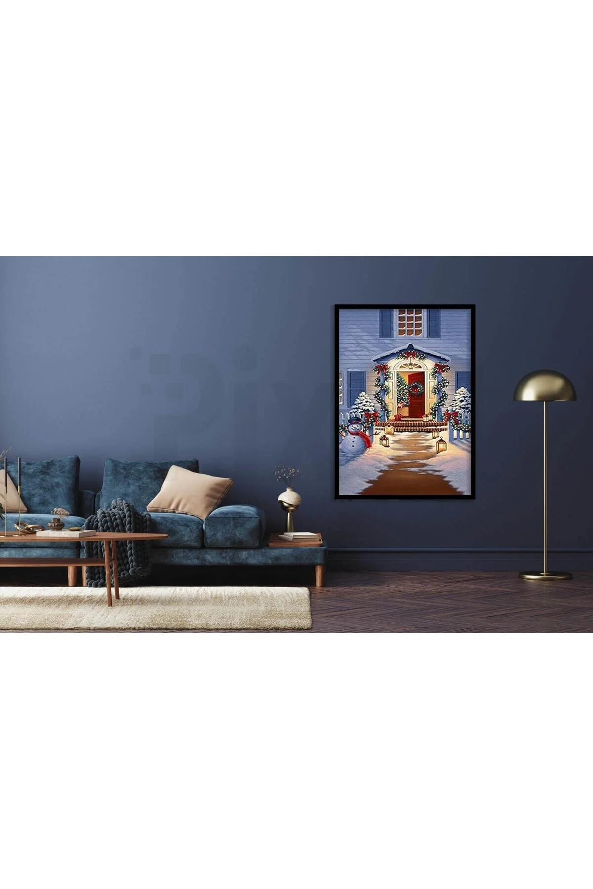 پازل سه بعدی خانه تزئین شده کریسمس 30X40 PIXART ART DIAMOND PAINTING TURKEY Genel Markalar