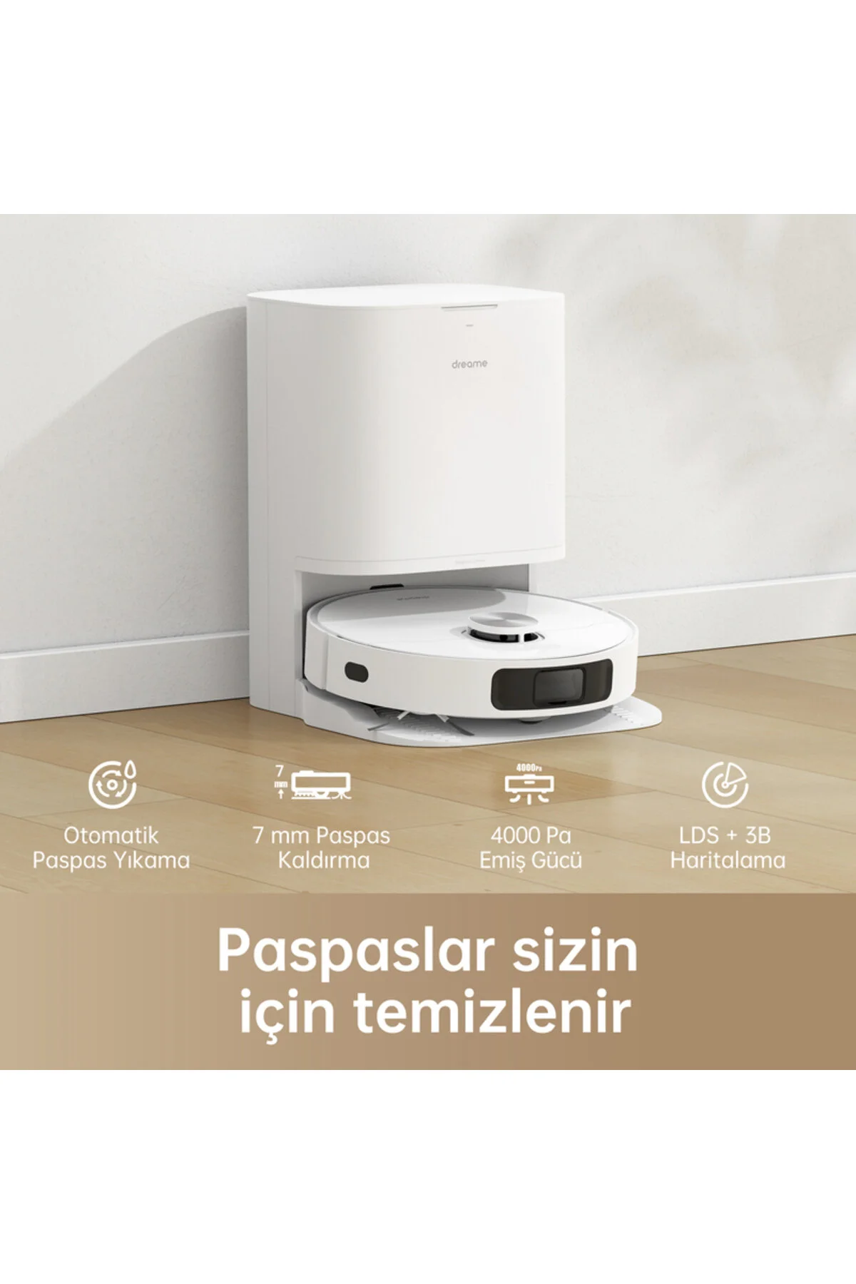 جاروبرقی رباتیک سفید L10 اورجینال Dreame