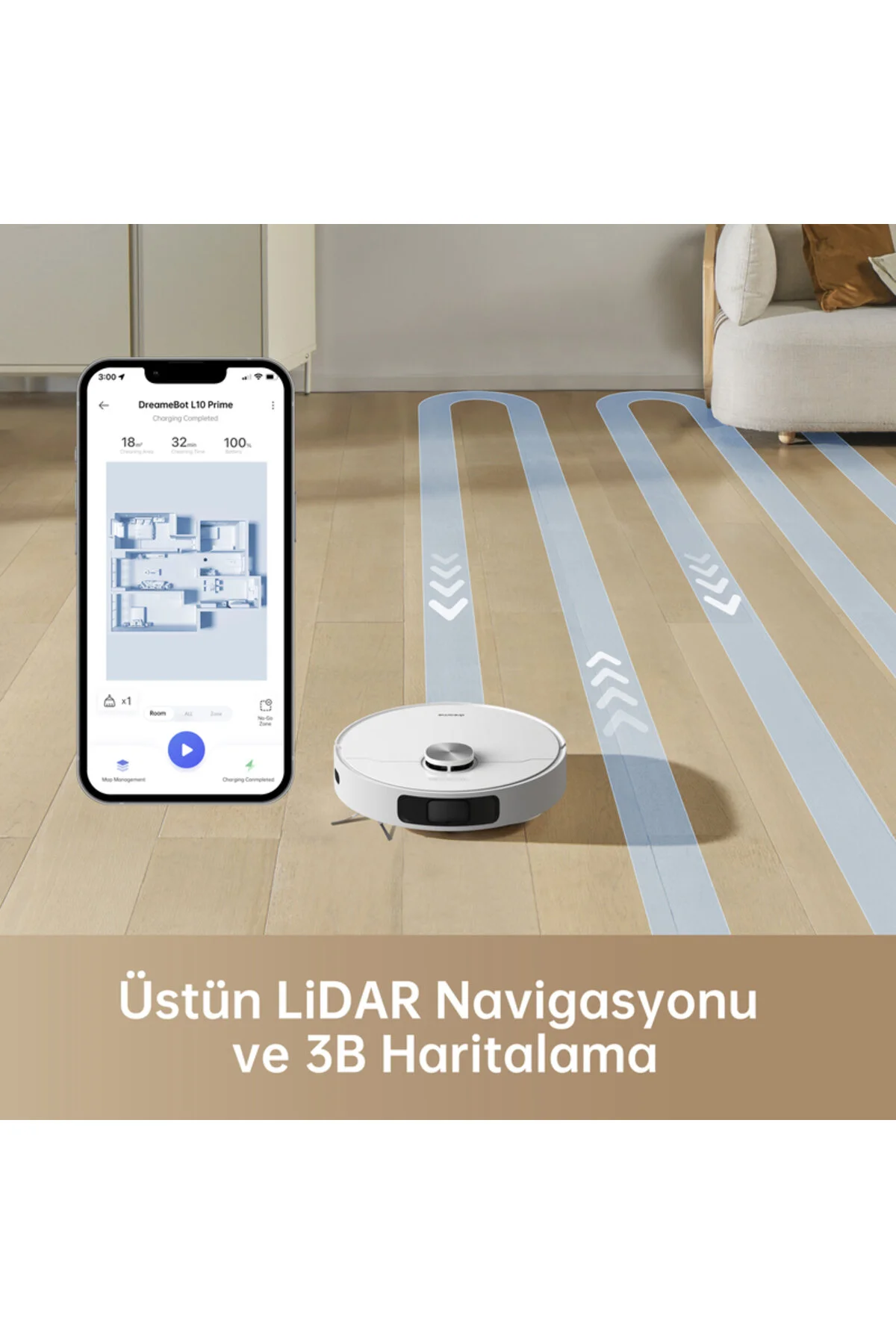 جاروبرقی رباتیک سفید L10 اورجینال Dreame