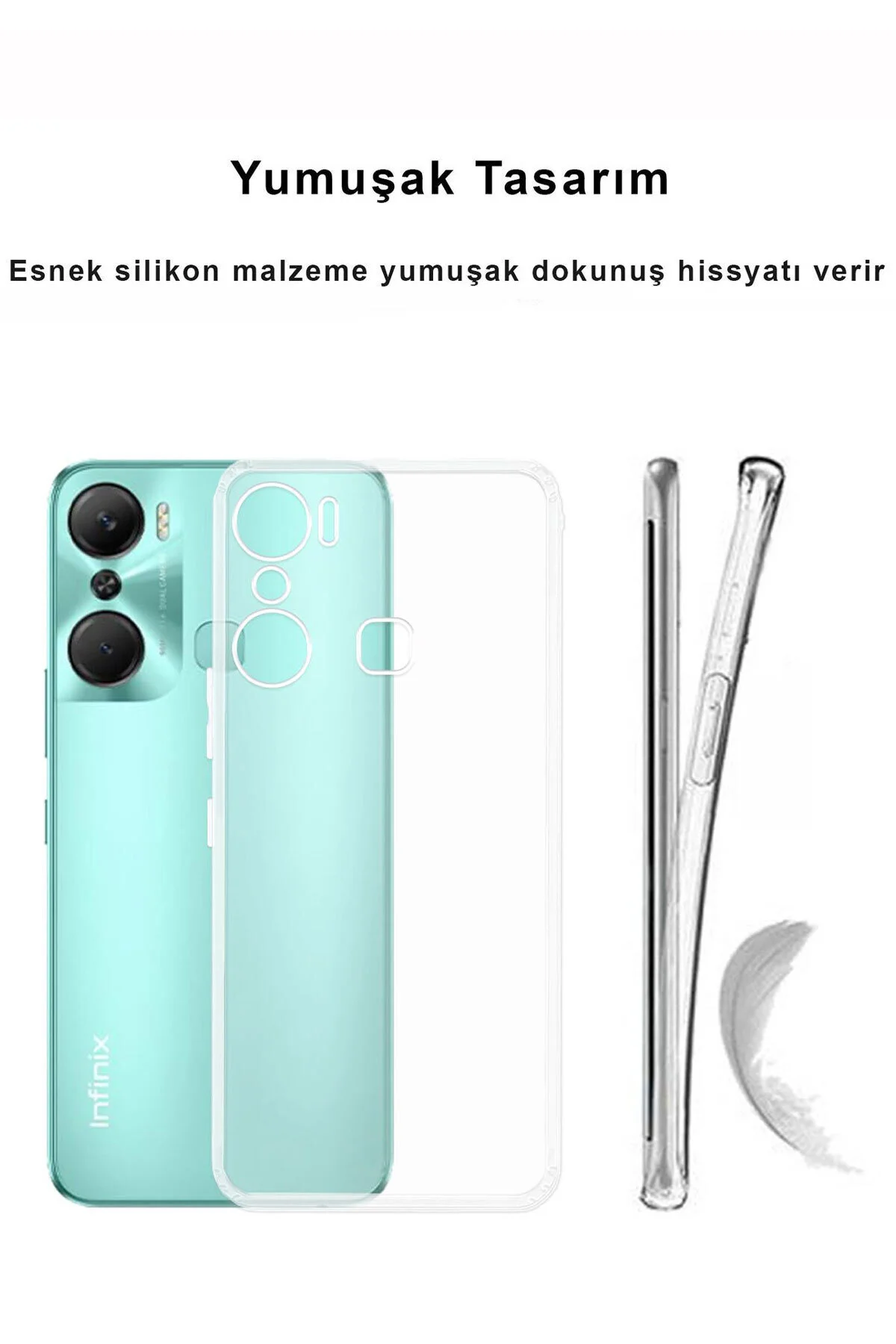 کاور و قاب دوربین شفاف INFINIX HOT 20 CASE محافظ سیلیکون نرم CEPSTOK