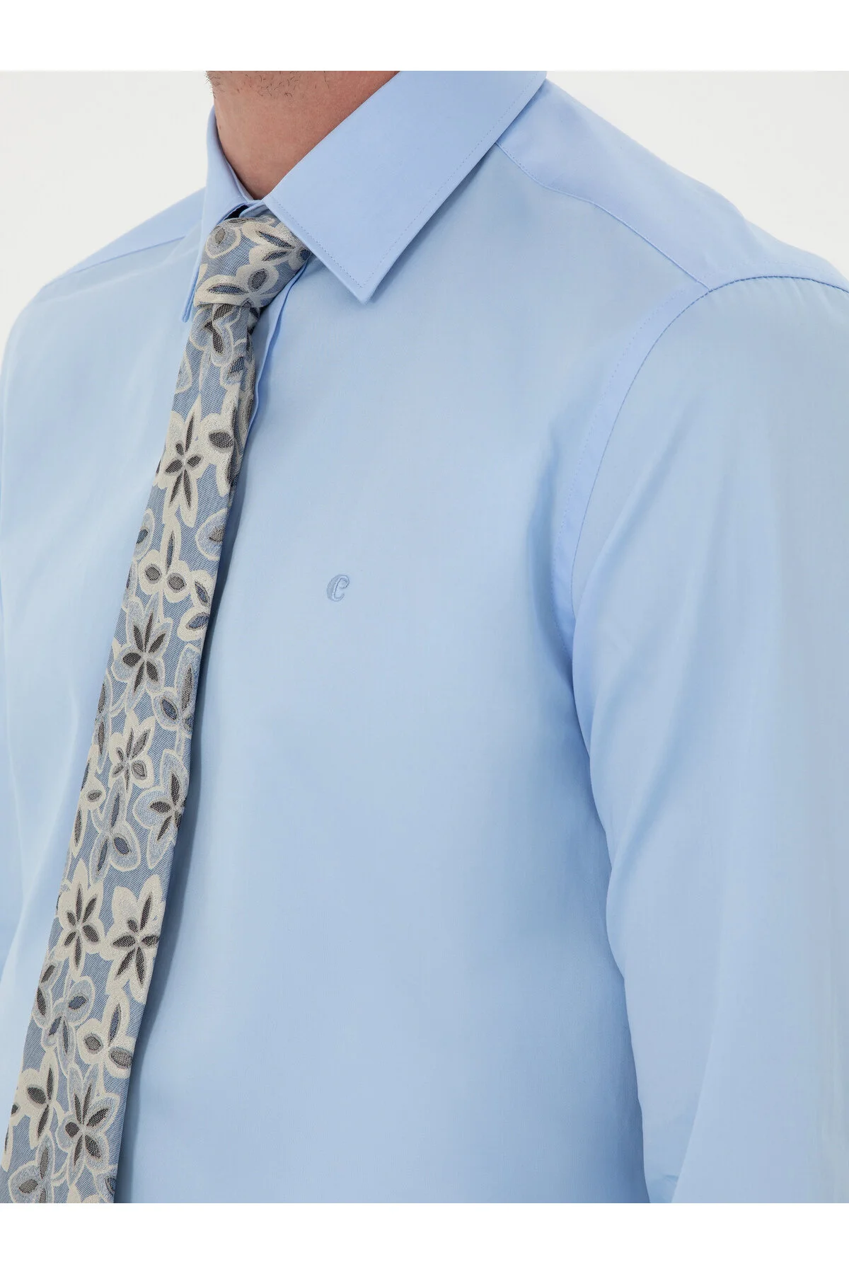 پیراهن بلوز دکمه دار پنبه ای کلاسیک SLIM FIT 50285570 VR036 کاشارل Cacharel