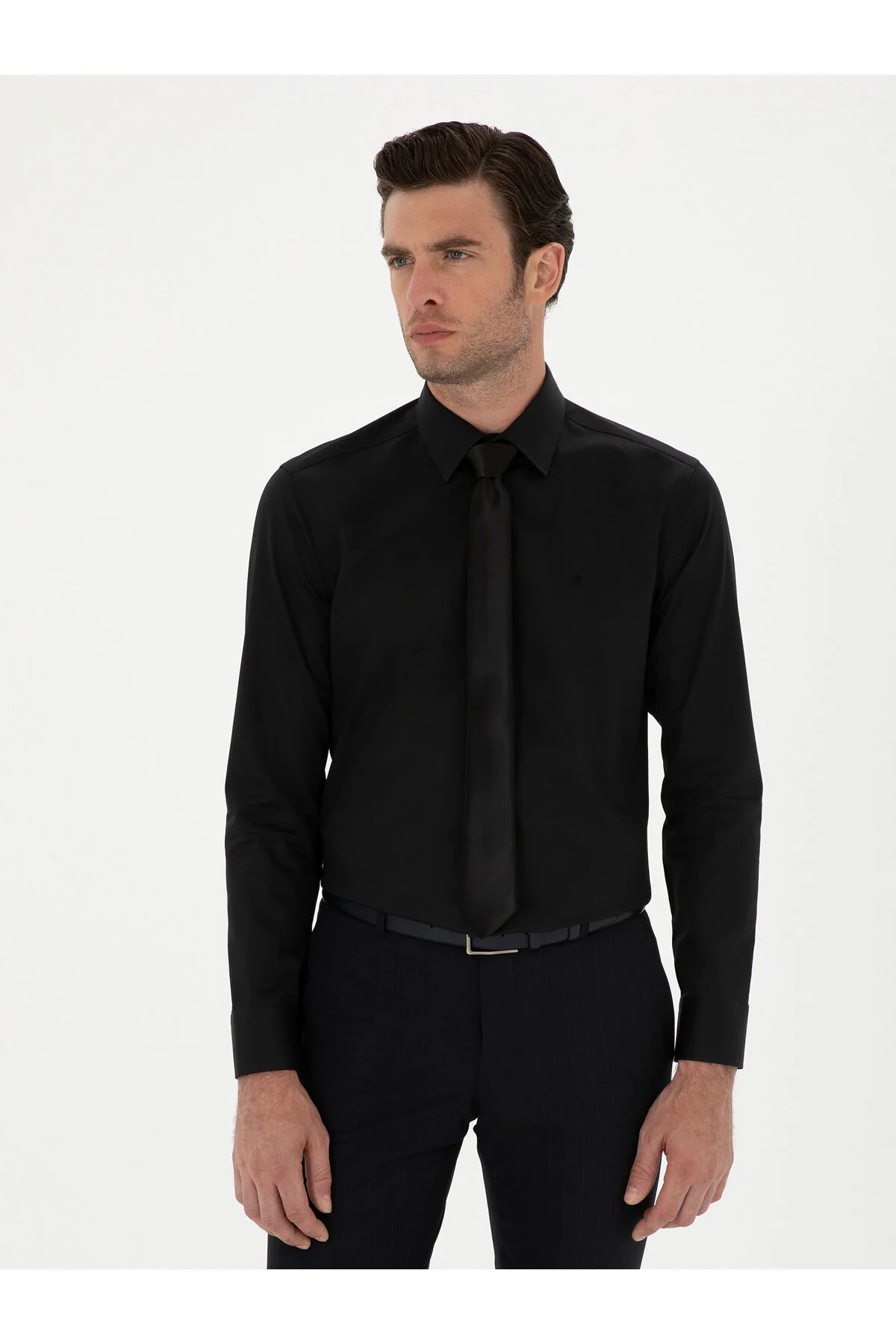 پیراهن بلوز دکمه دار پنبه ای کلاسیک SLIM FIT 50285570 VR046 کاشارل Cacharel