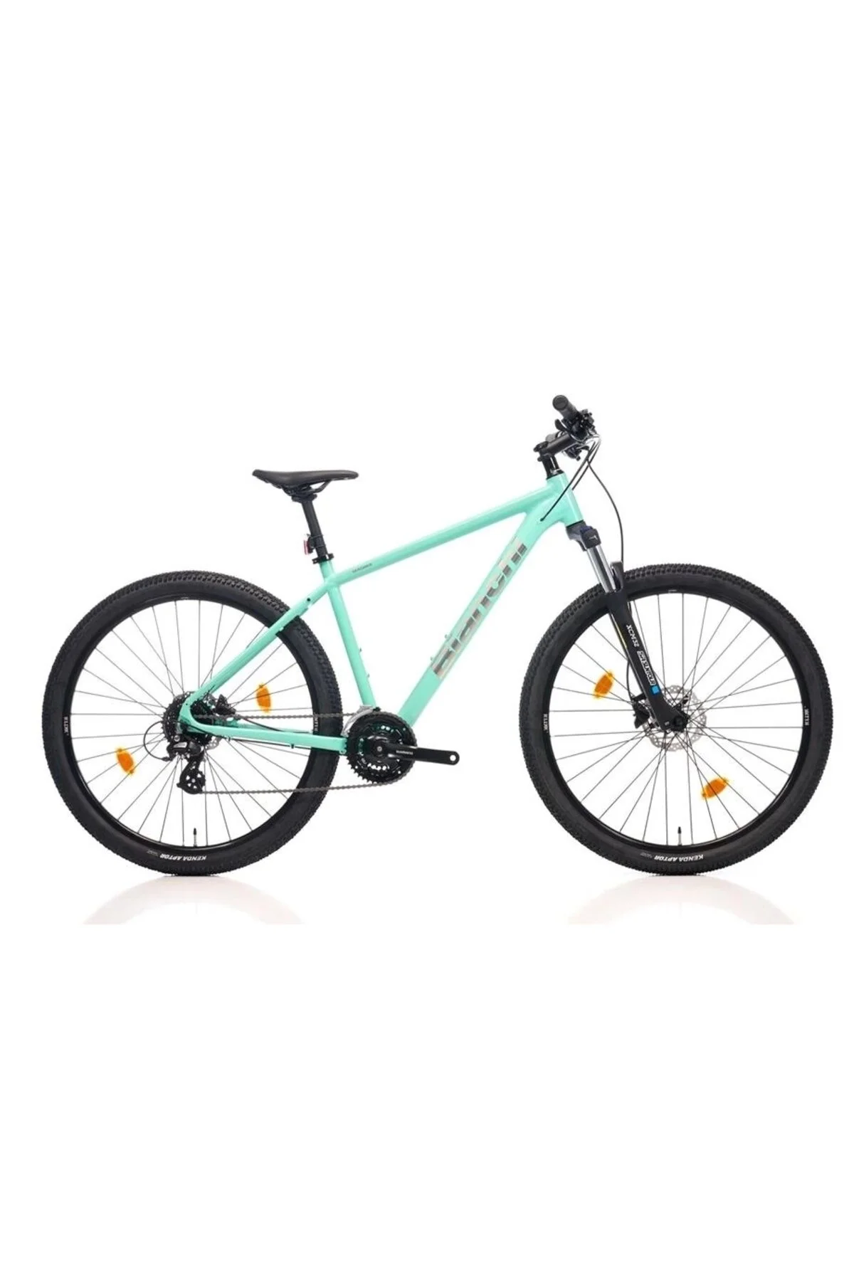 دوچرخه سبز مردانه 27.1 کوهستانی 430H HD 27.5 چرخ 24 دنده نقره ای بیانکی Bianchi