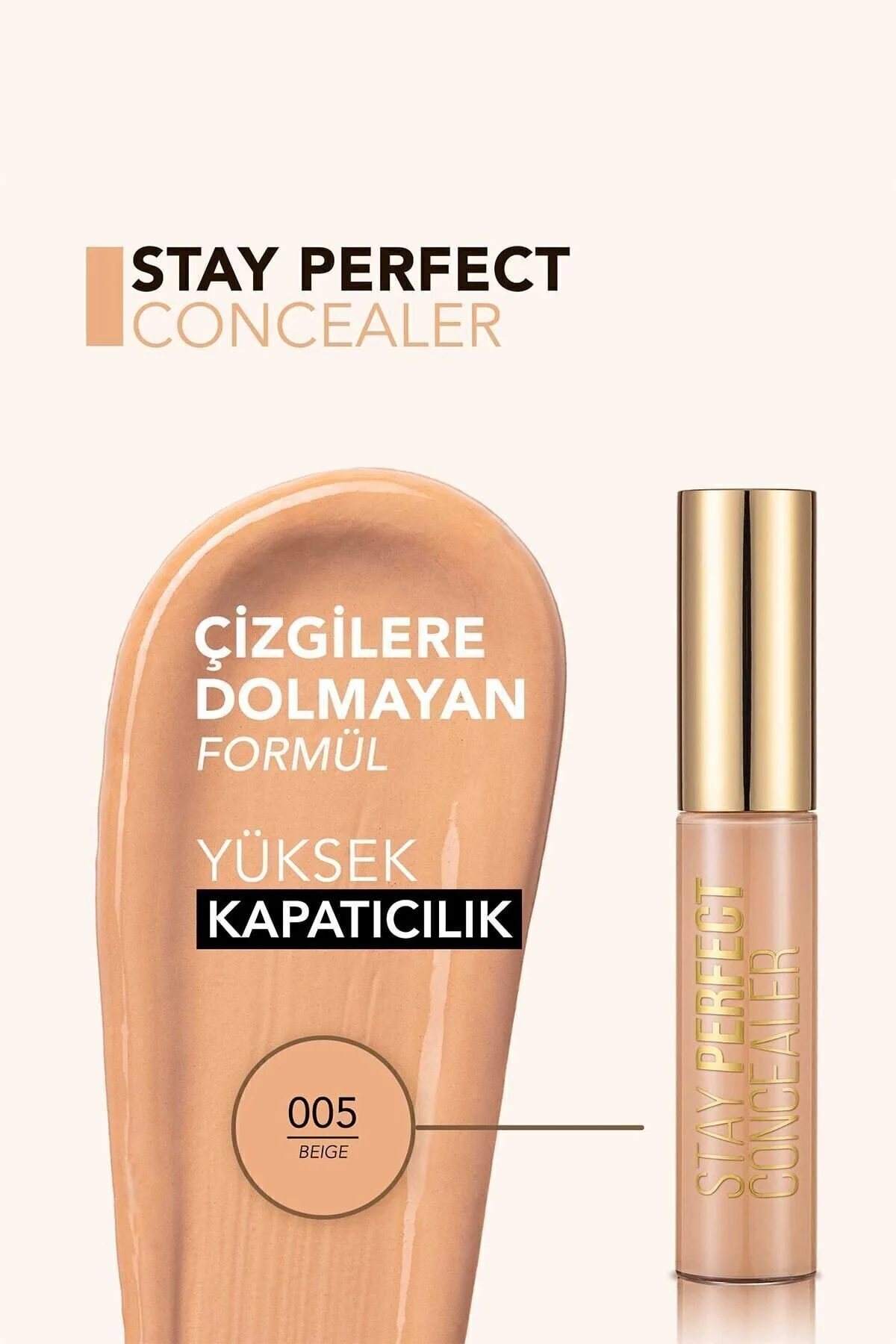 Flormar کانسیلر پایان طبیعی (تن پایین سرد) کانسیلر Stay Perfect 005 بژ