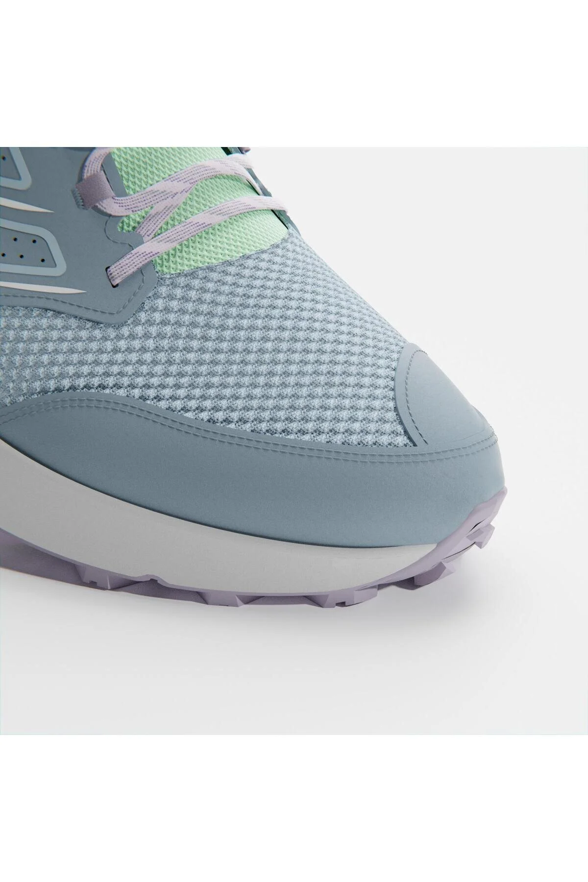کفش زنانه زمین آبی سبز رانینگ آسان تریل دکتلون Decathlon