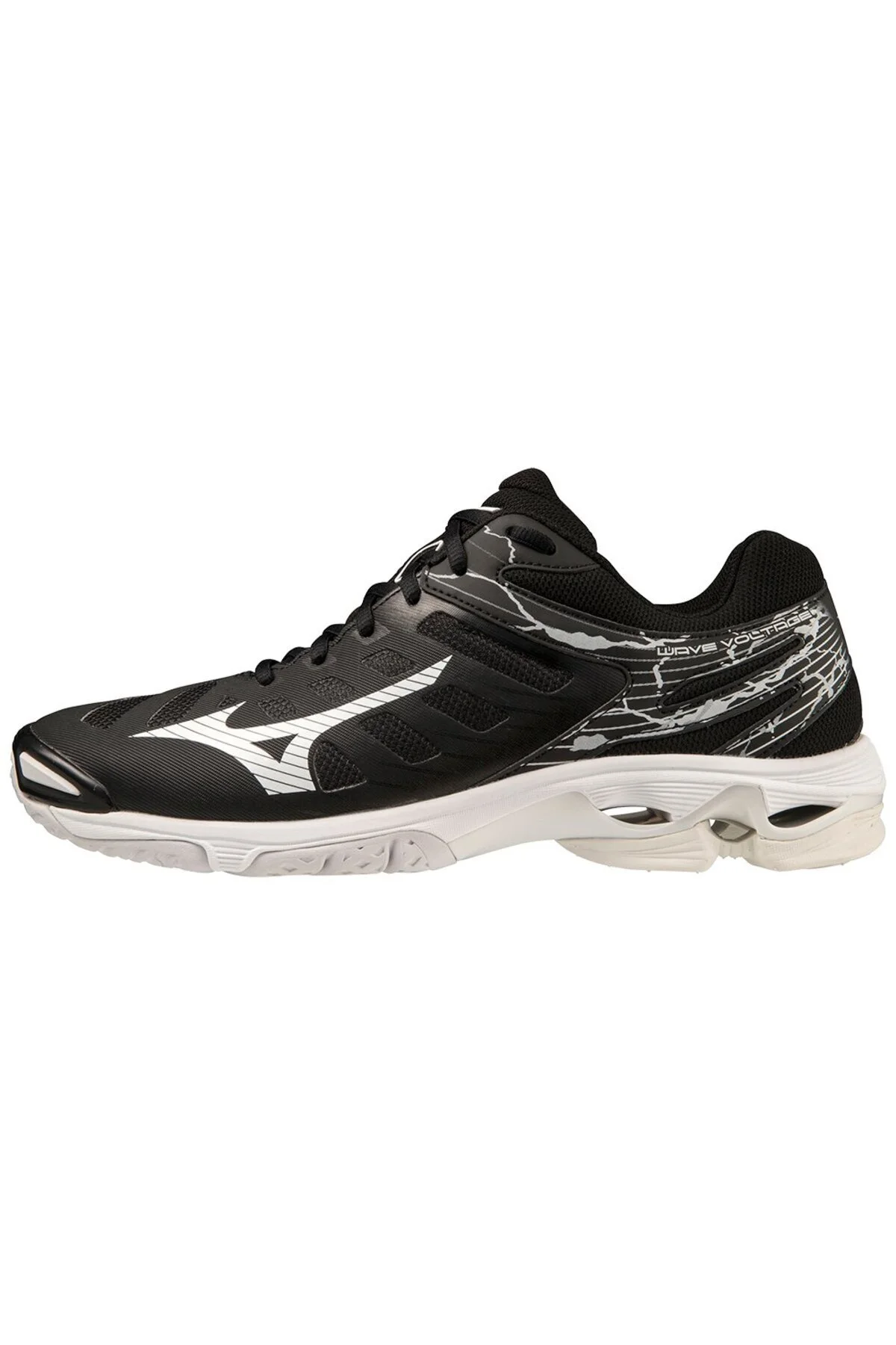 کفش والیبال مشکی مردانه و زنانه ولتاژ موج سیاه Mizuno