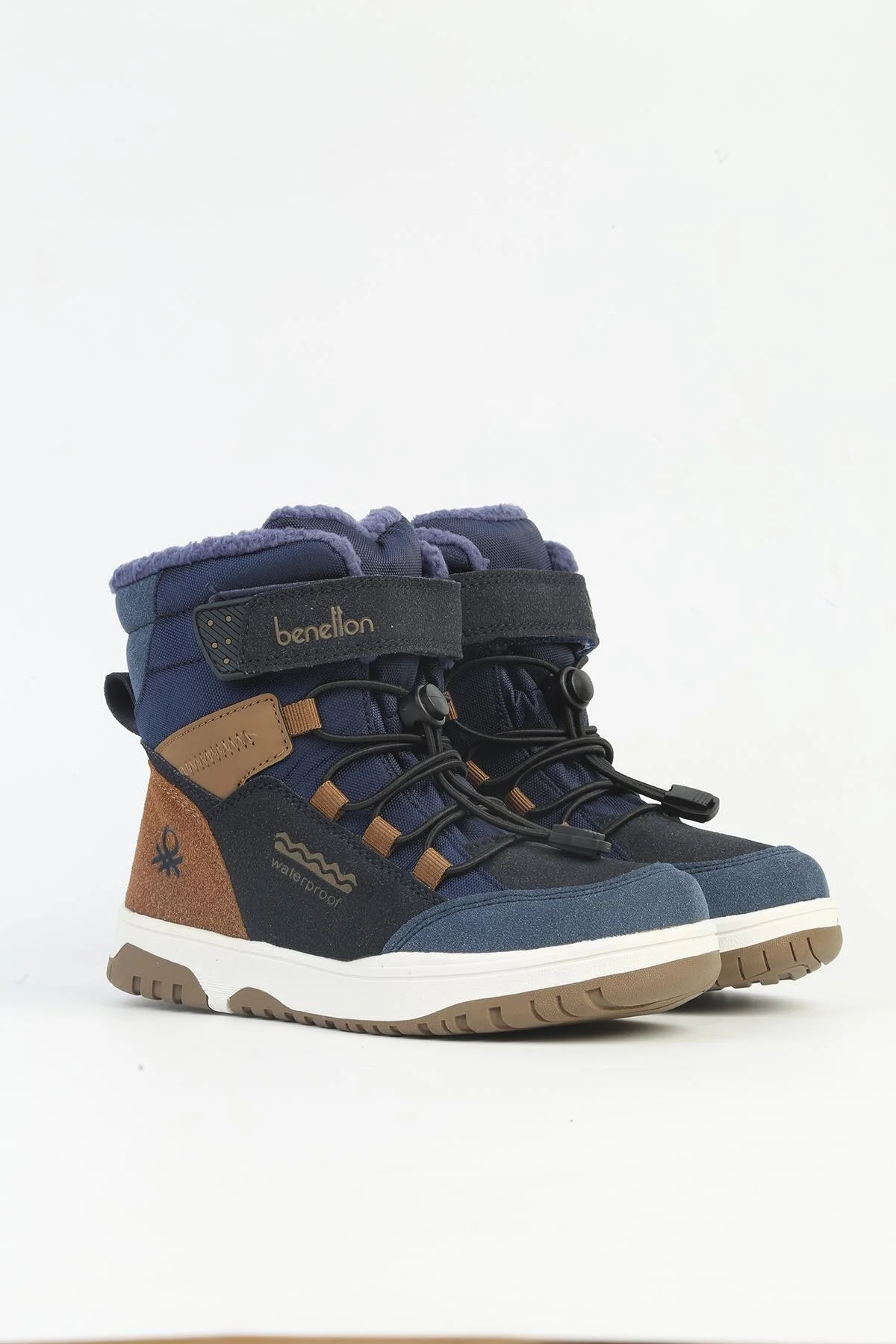بوت پوتین دخترانه پسرانه یونیسکس ® Navy Blue Child ضد آب بنتون Benetton