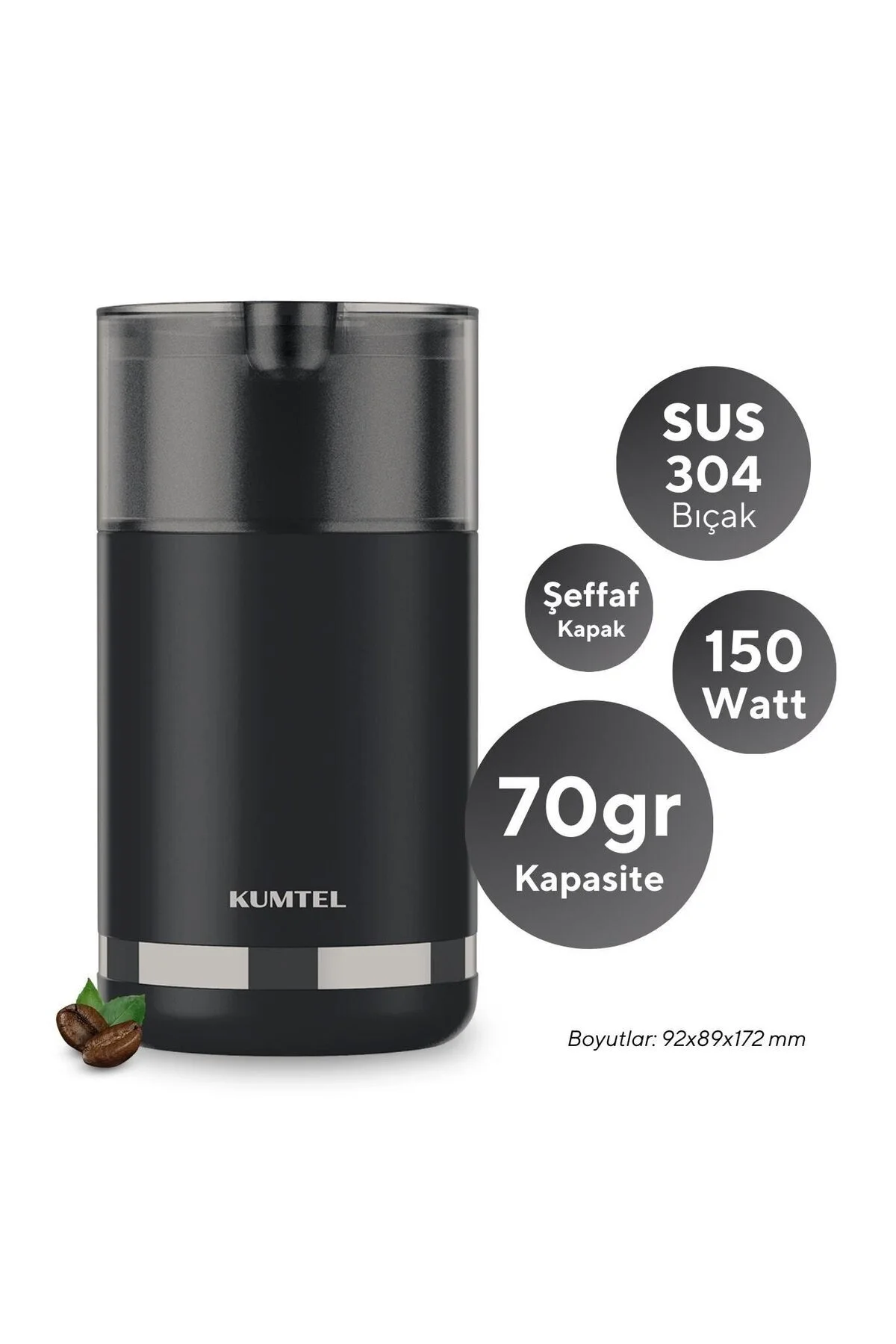 آسیاب قهوه الکترونیکی دستگاه برقی HCG 01 اورجینال KUMTEL